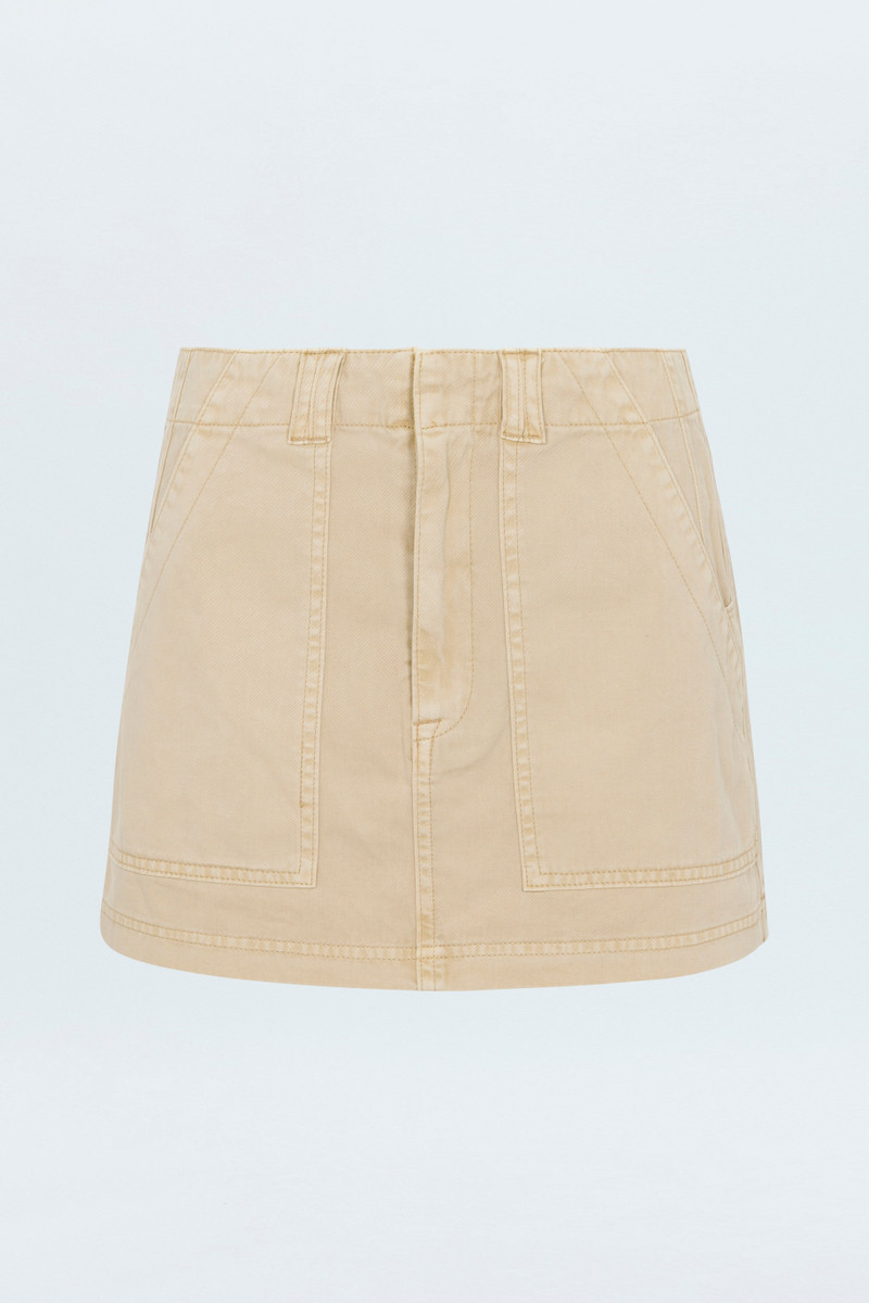 KAYLA MID RISE UTILITY SKIRT - CANOE 1