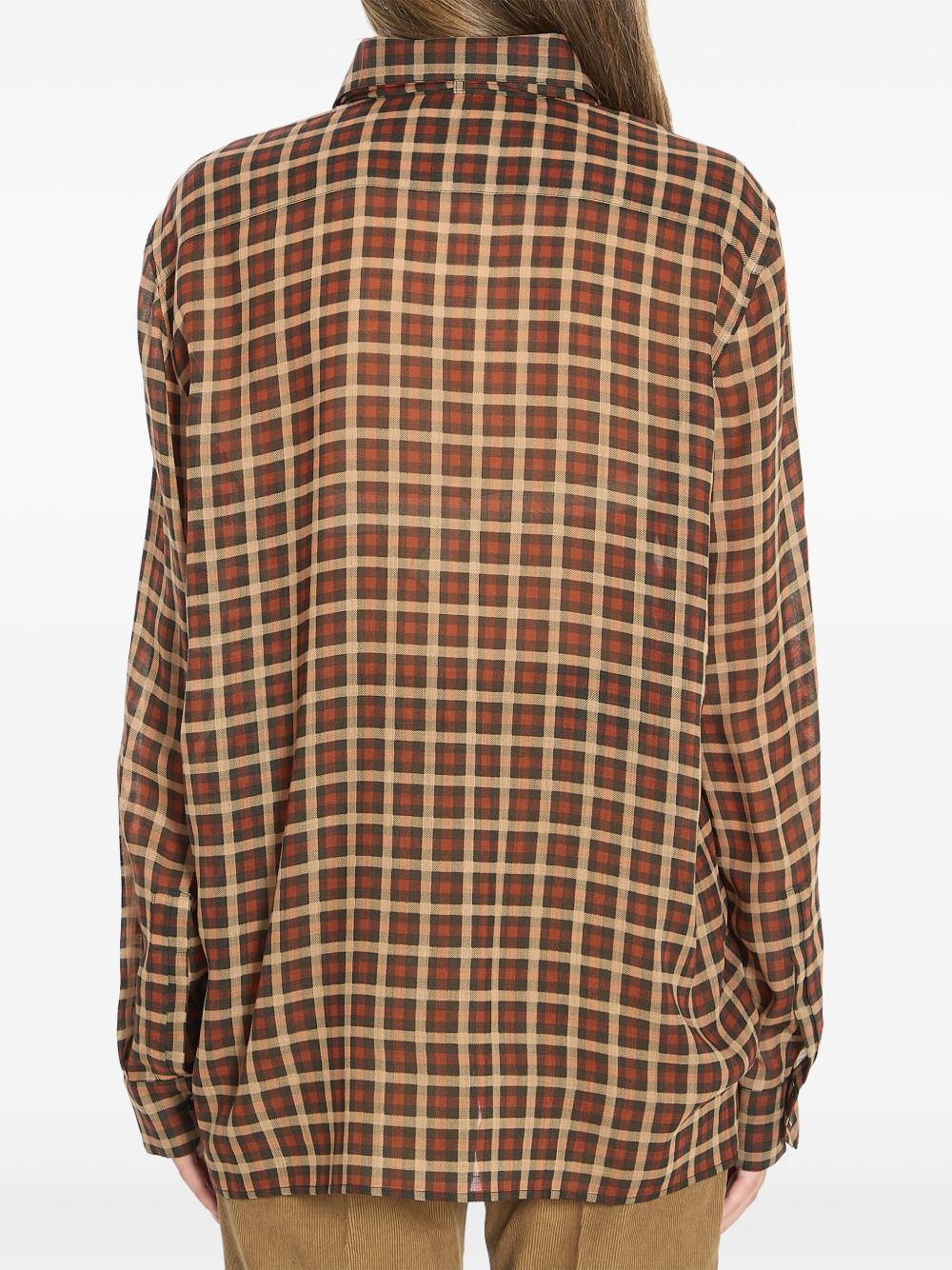 long-sleeve wool tie-neck shirt - 2