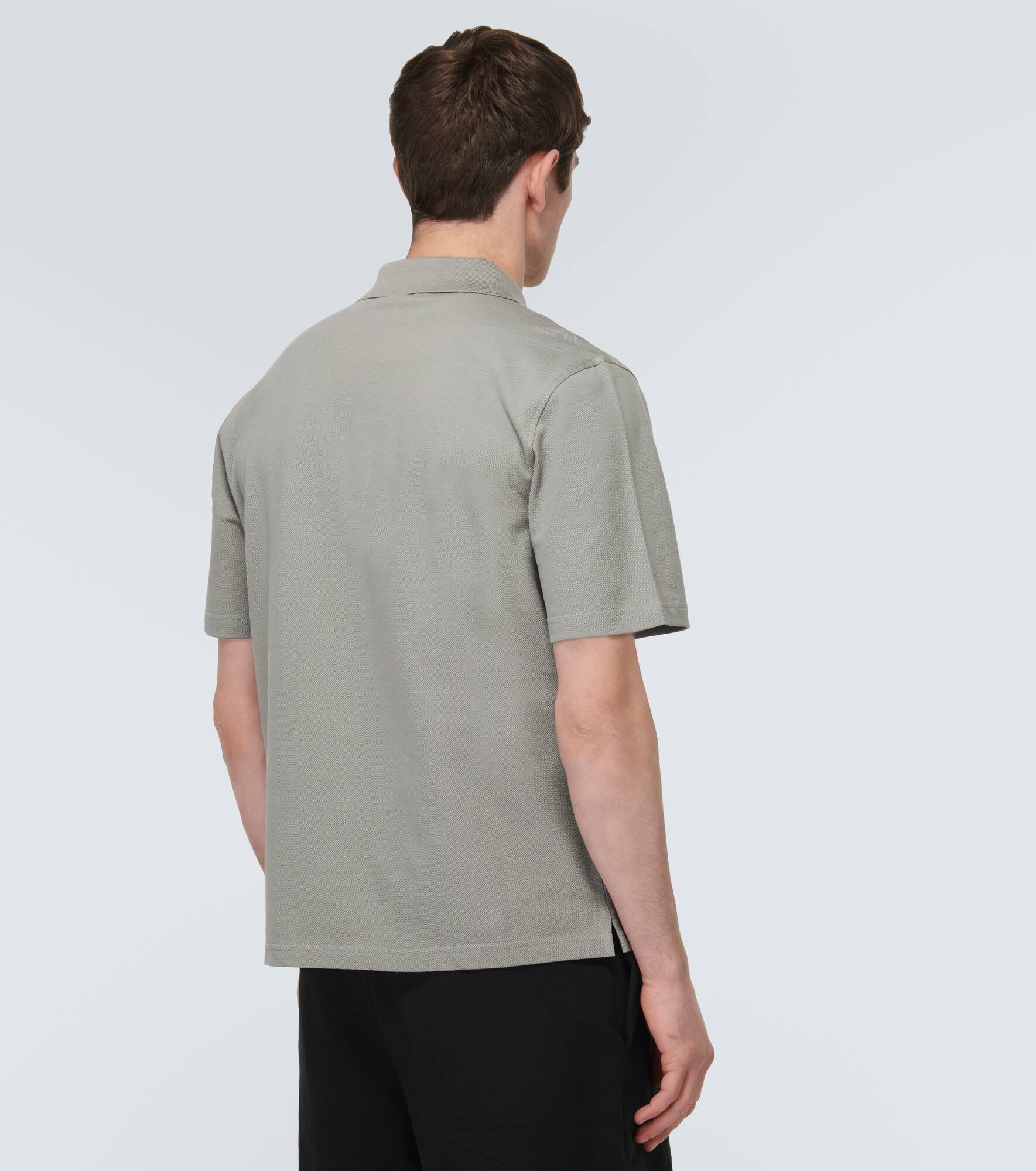 Cotton piqué polo shirt - 4
