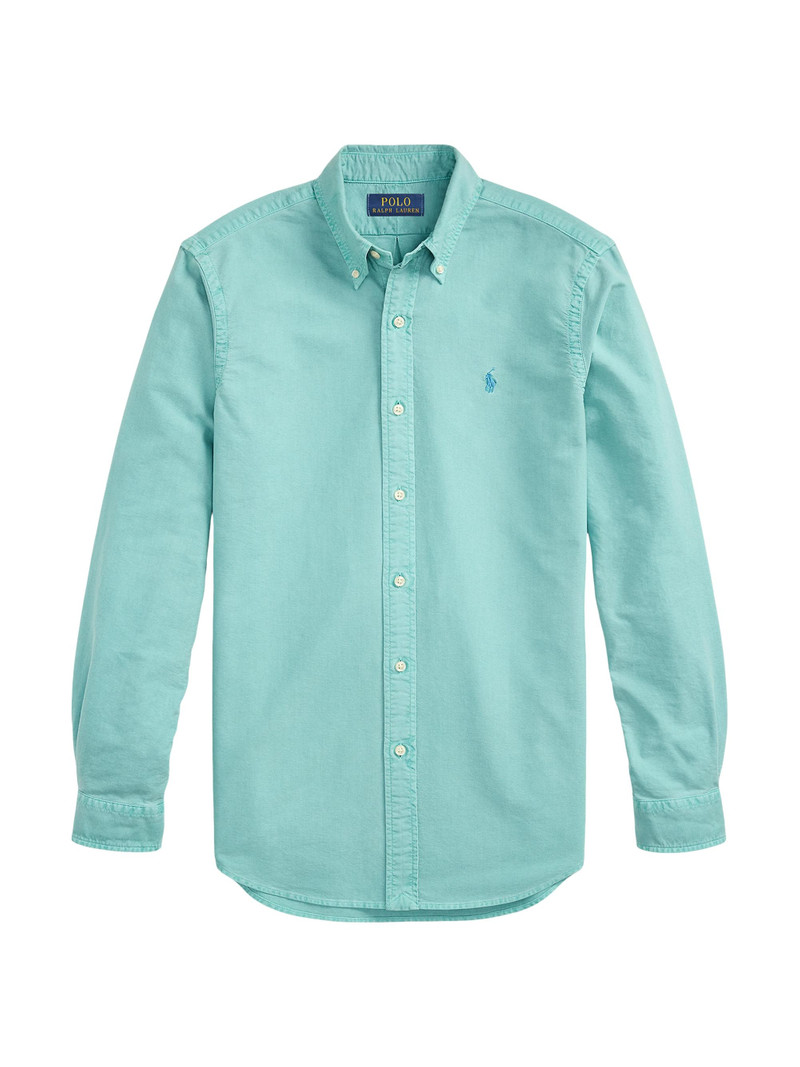 Men's Classic-Fit Garment-Dyed Oxford Shirt - Deep Seafoam 1