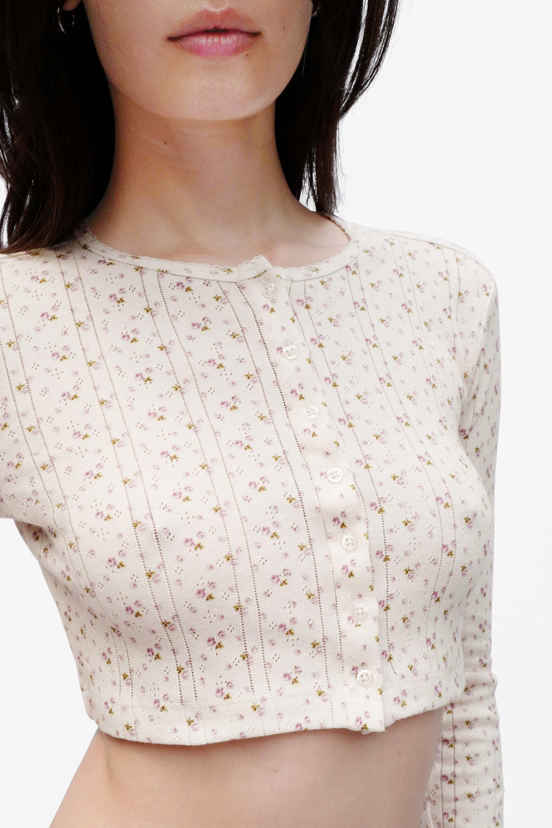 The Crop Cardi English Rose - 6