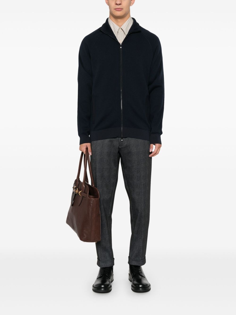 check-print trousers - 2