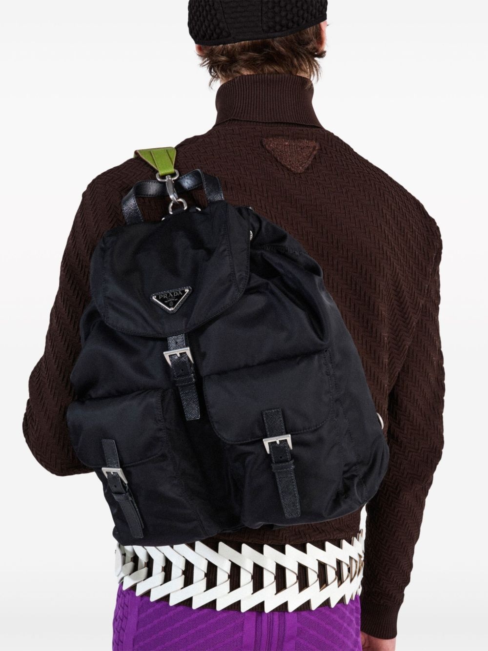 turtleneck nylon sweater - 5