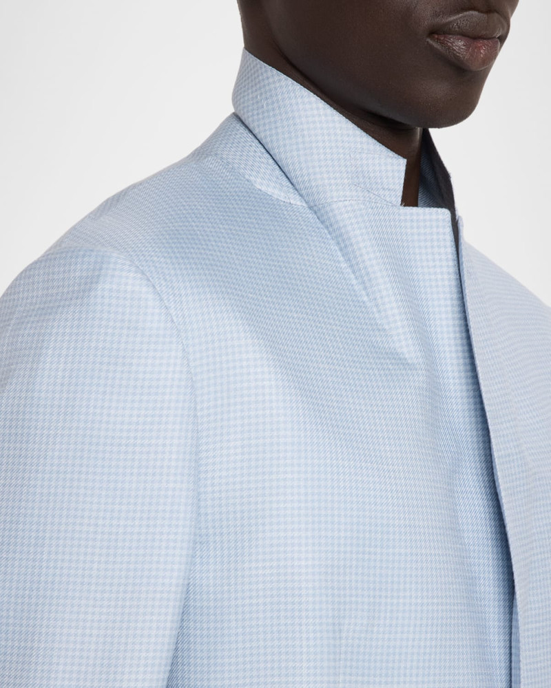 Men's Wool Gingham Single-Breasted Sport Coat 7