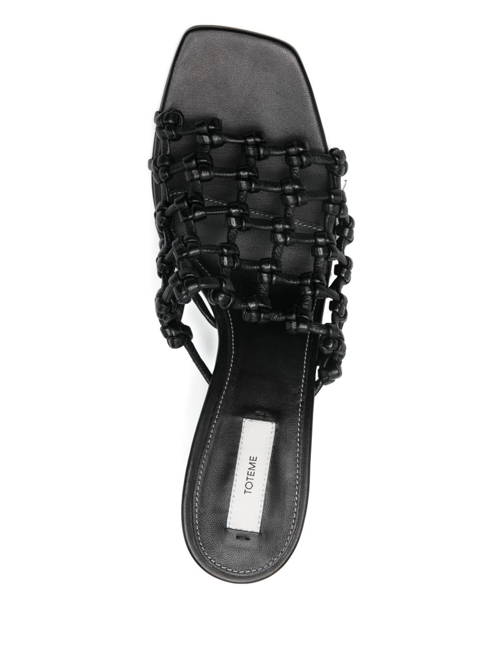 85mm knotted-leather sandals - 4