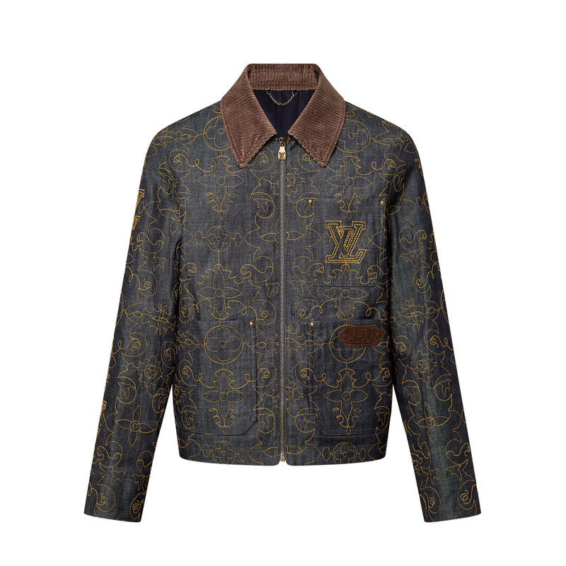 Embroidered Denim Workwear Jacket - 1