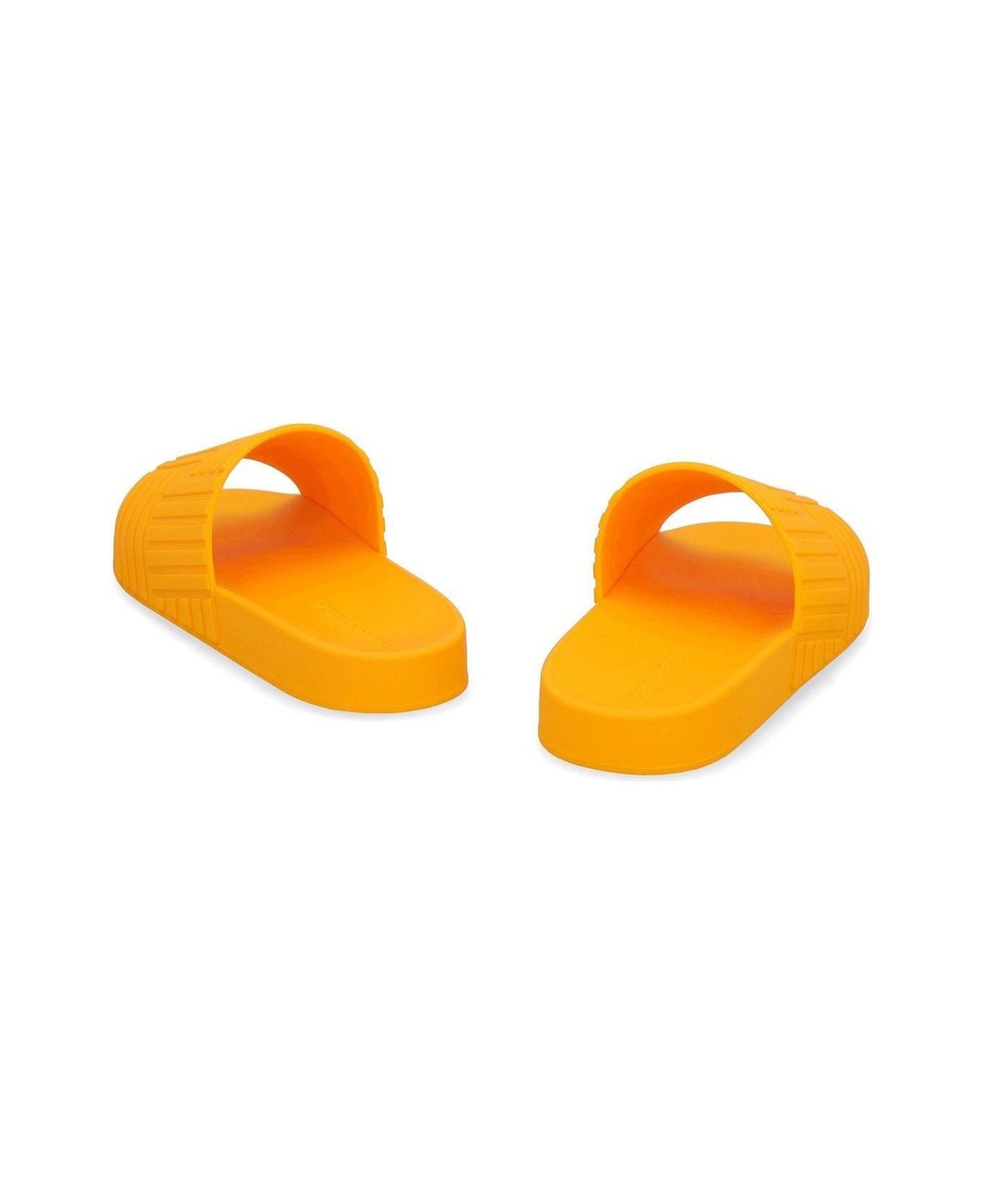 Embossed Rubber Slides 'Tangerine' - 3