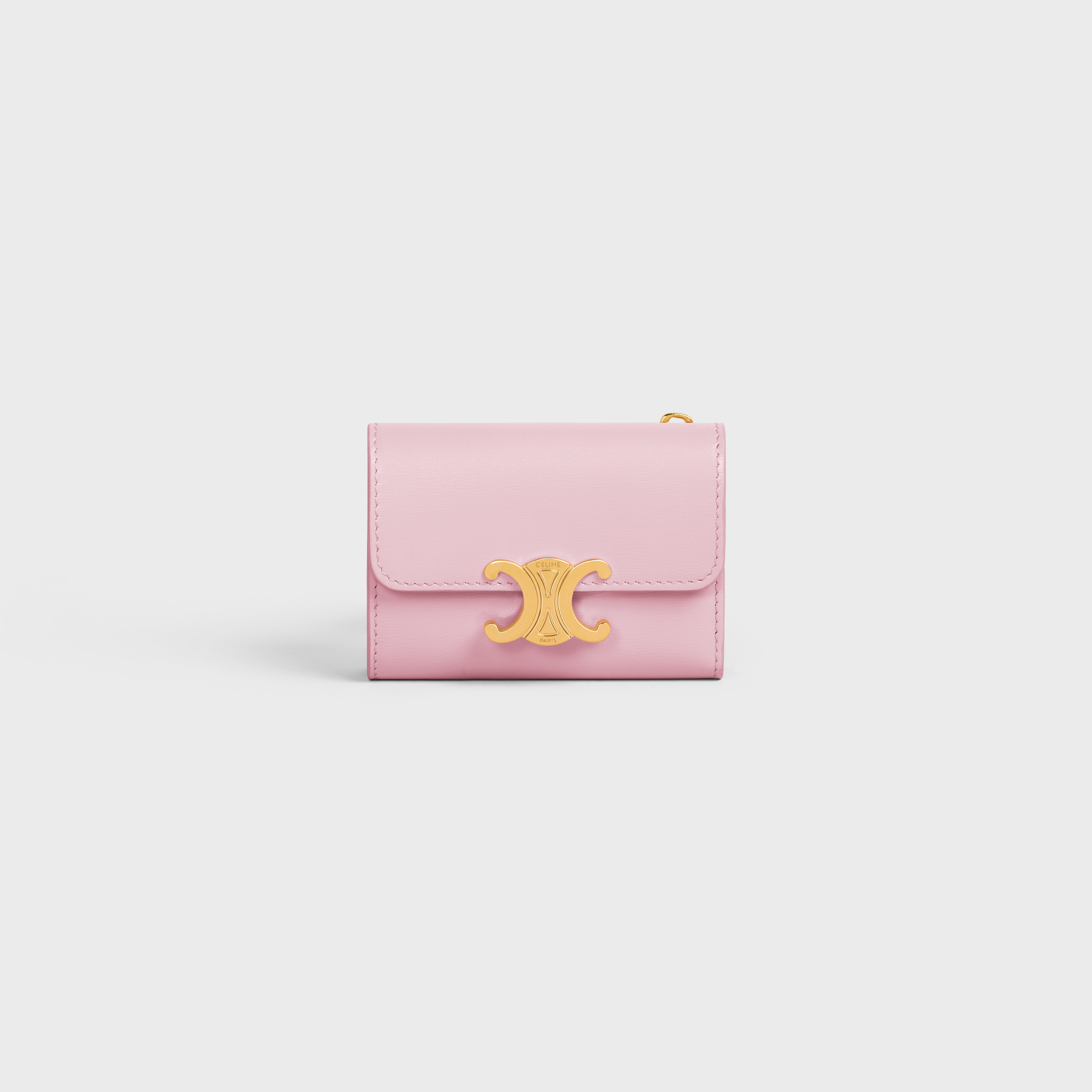 COMPACT WALLET TRIOMPHE in Shiny calfskin - 1