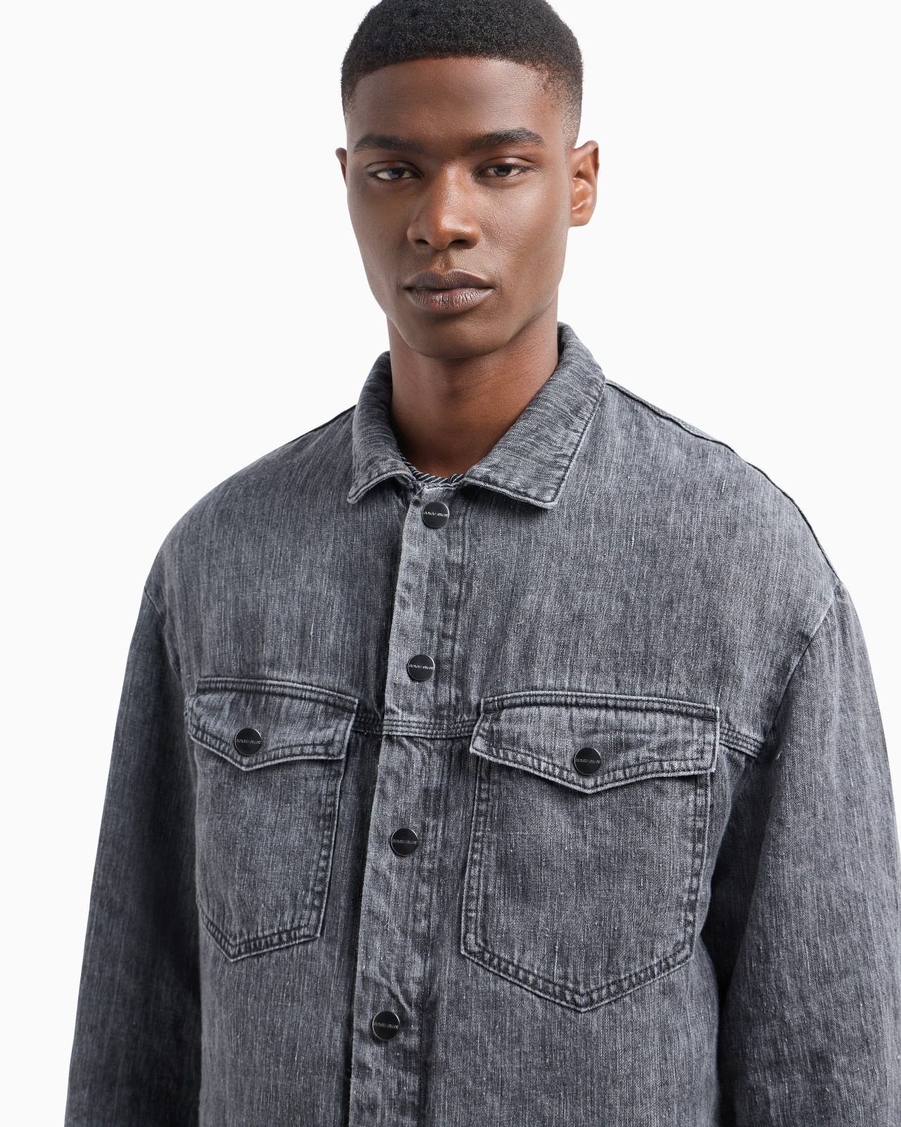 DENIM COLLECTION LINEN BLOUSON - 5