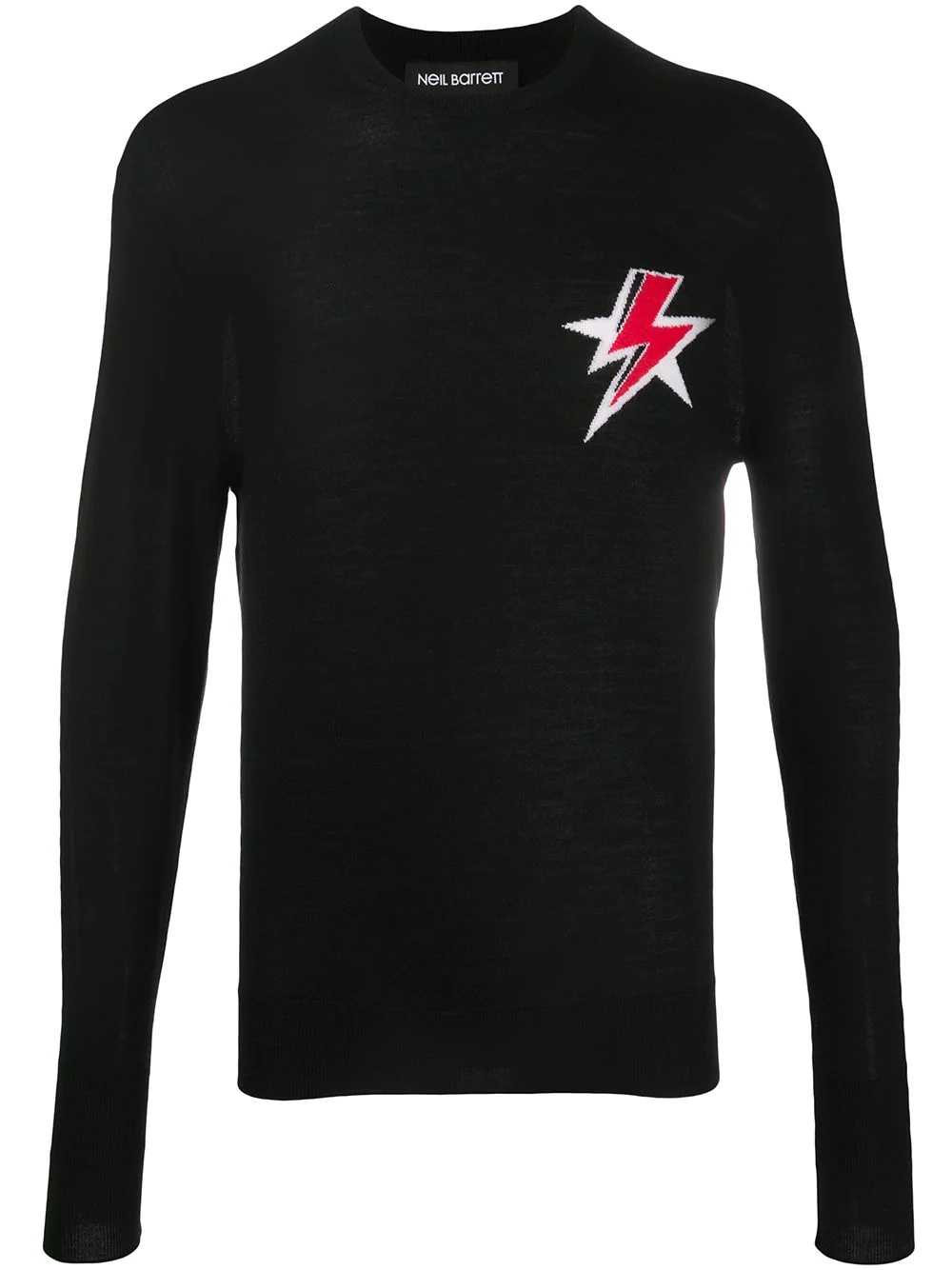 intarsia lightning bolt motif jumper - 1