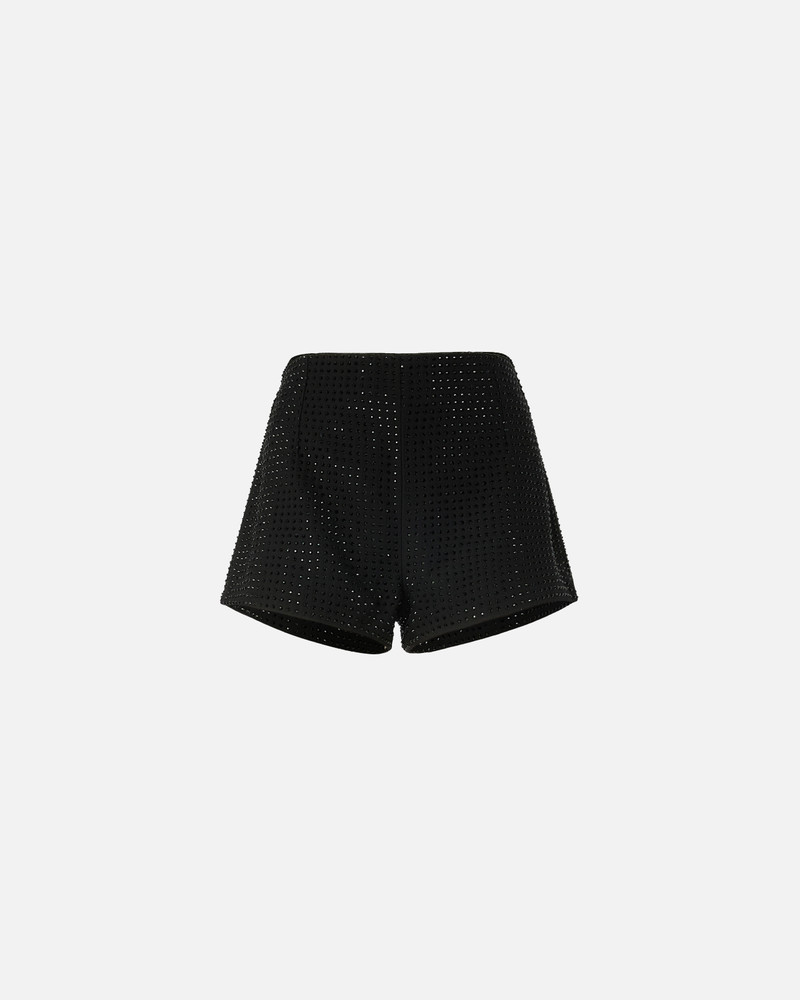 FULLY RHINESTONED HIGH-WAIST SHORTS 1