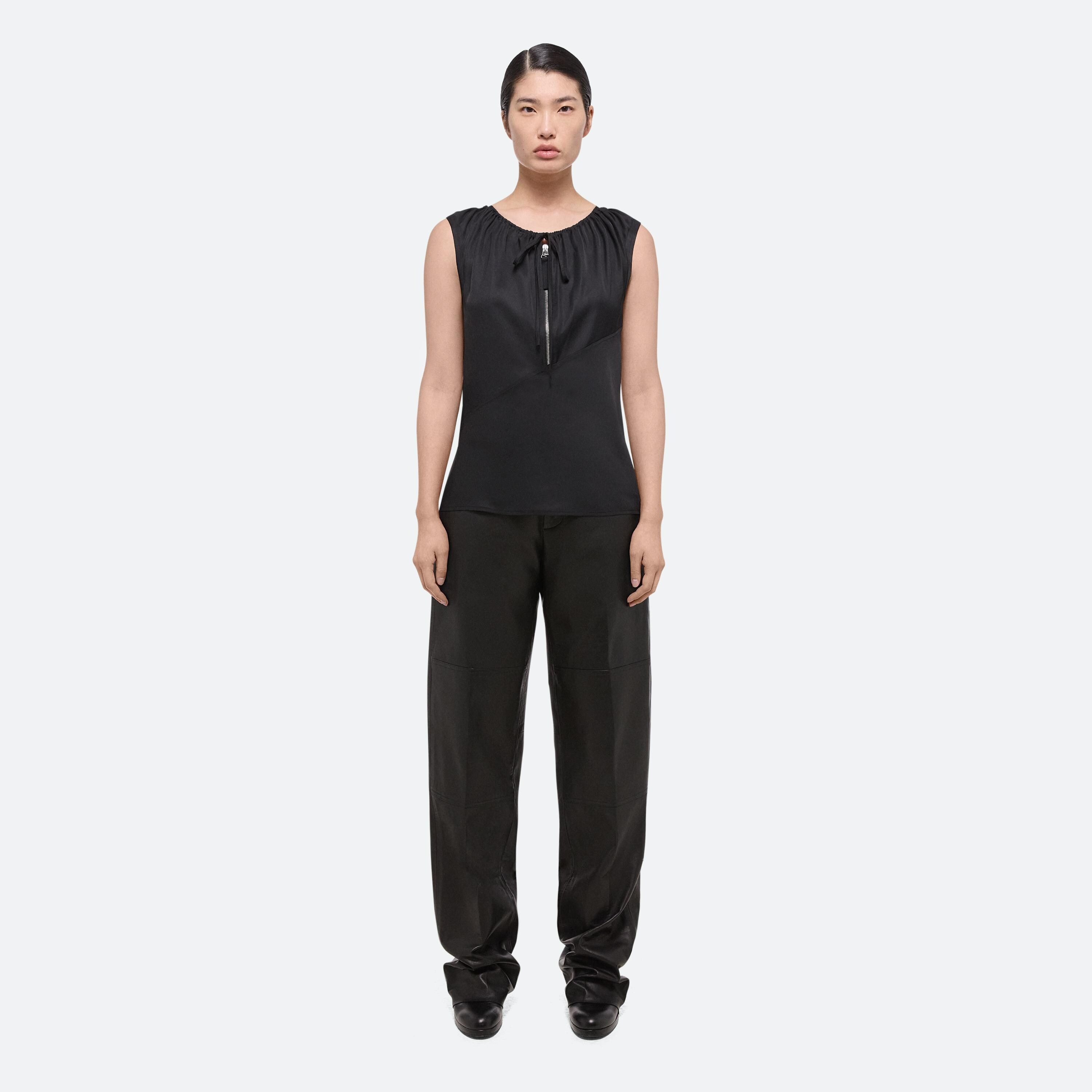 DRAWSTRING SLEEVELESS TOP - 3