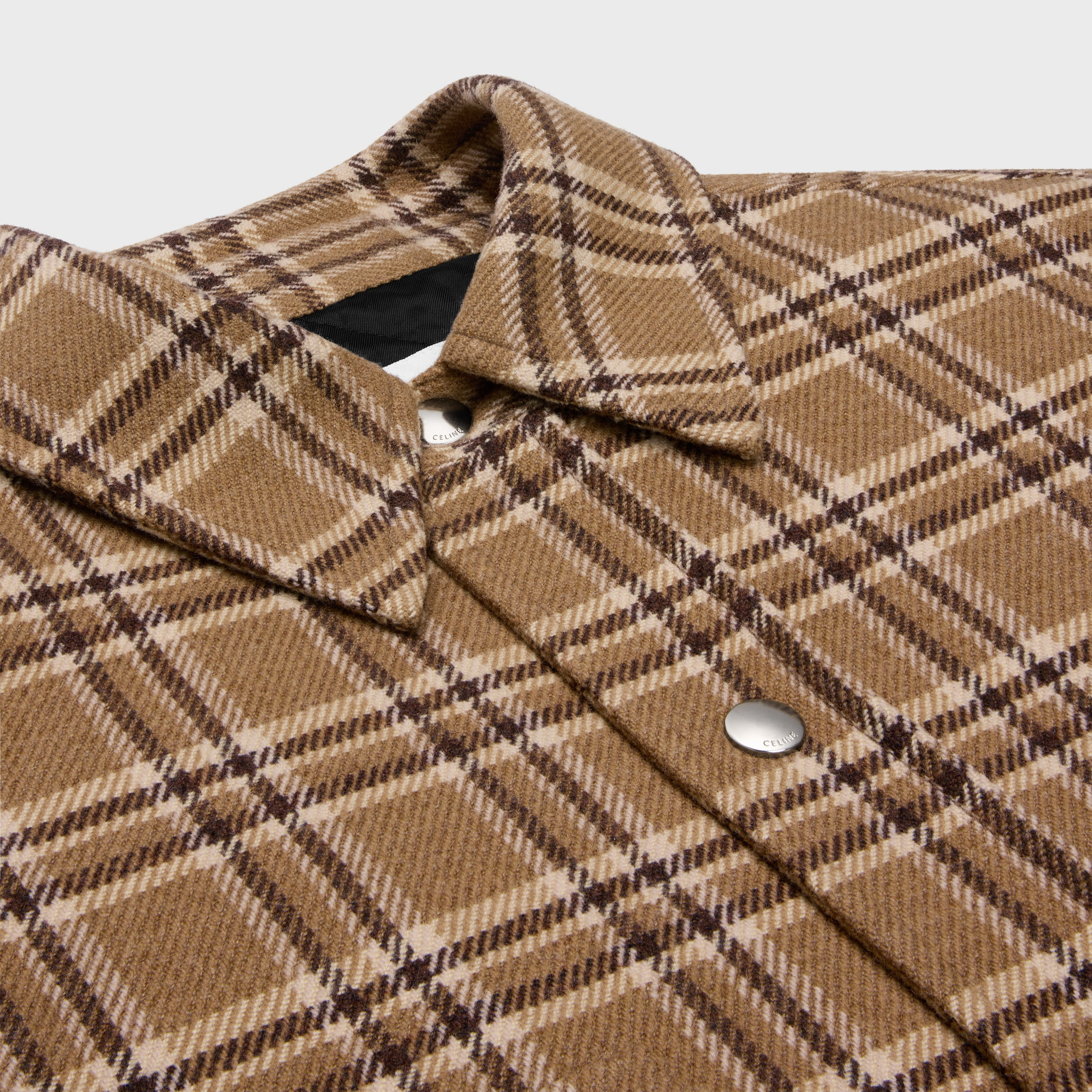 overshirt in checked wool - 3