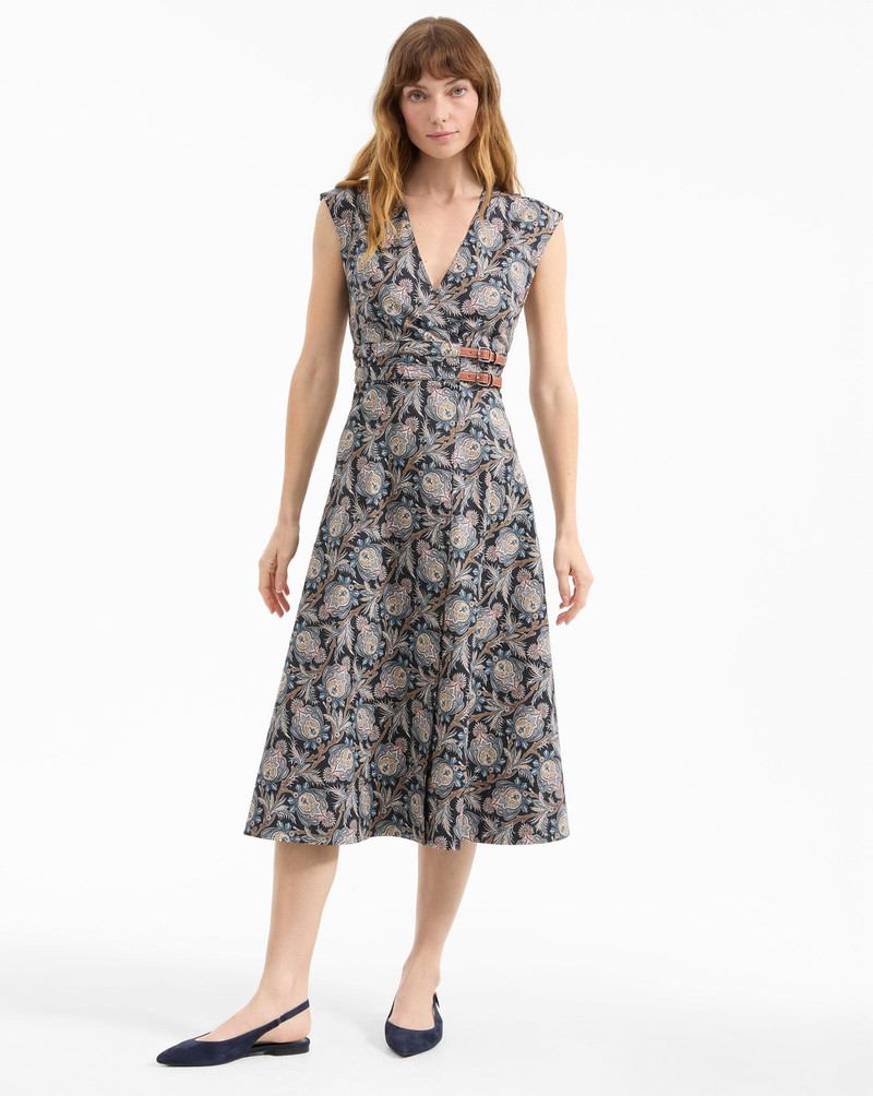 VERONICA BEARD NILSEN BELTED MIDI DRESS outlook