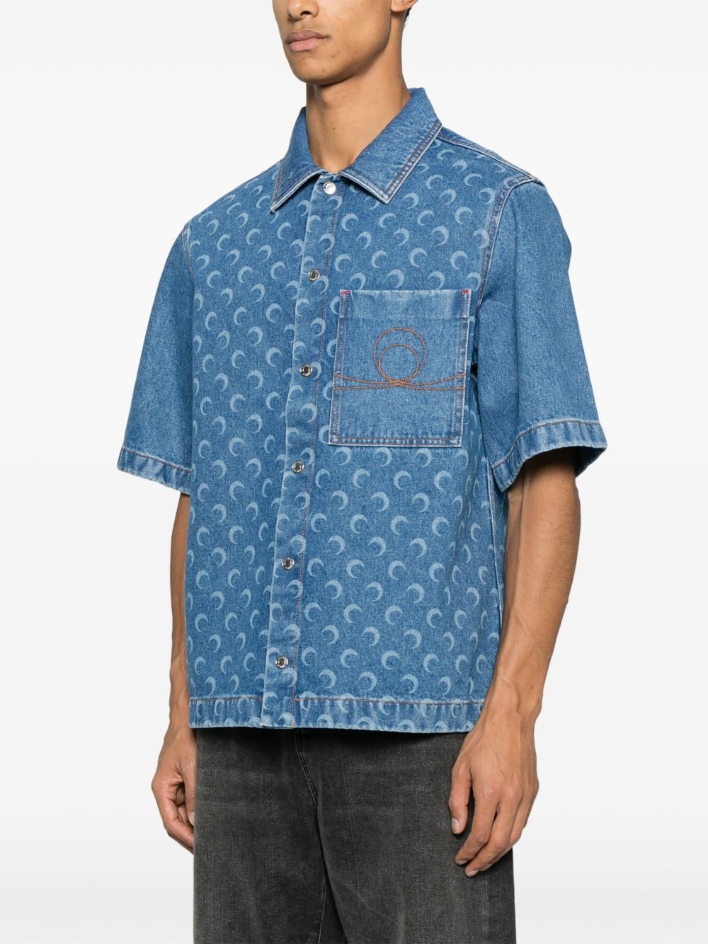 Moon Laser denim shirt - 3