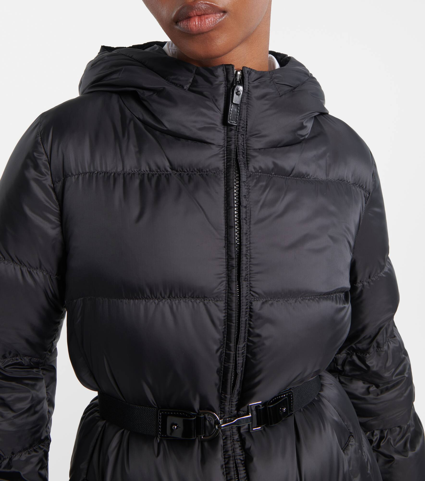 Belted quilted down coat - 4