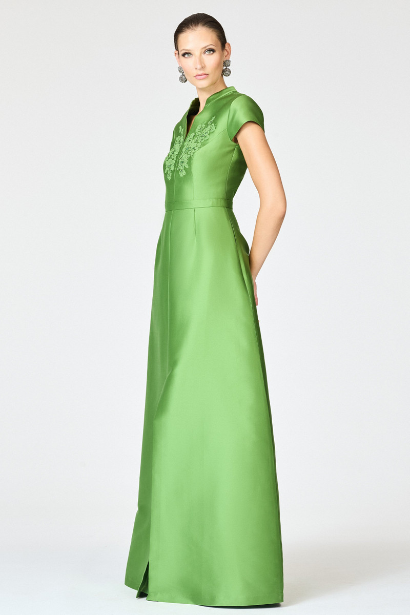 SACHIN & BABI EMBELLISHED MARNI GOWN - TSAVORITE outlook