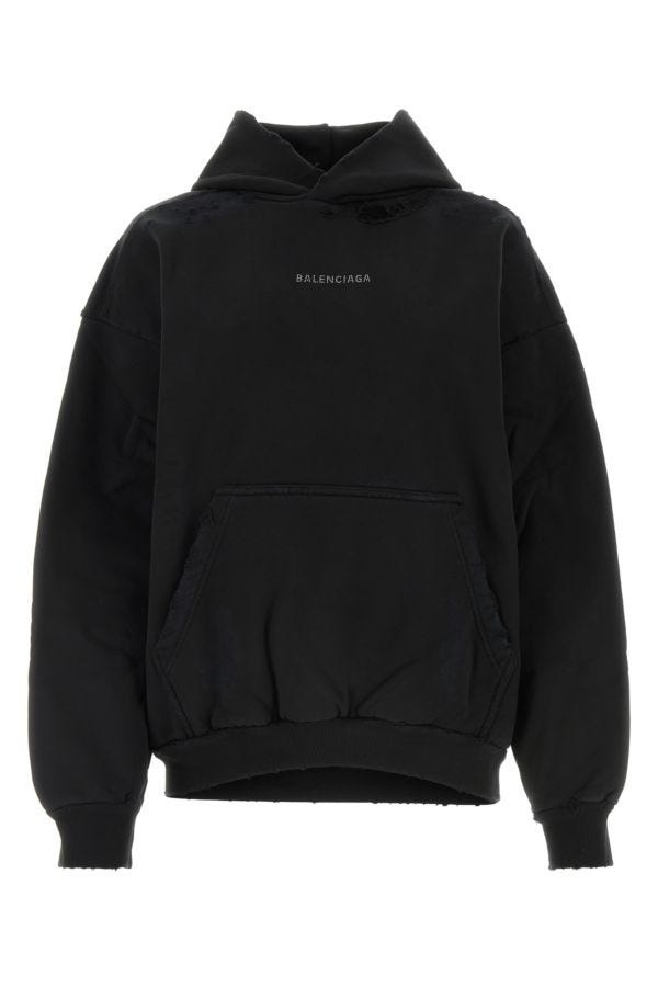 Black cotton sweatshirt - 1