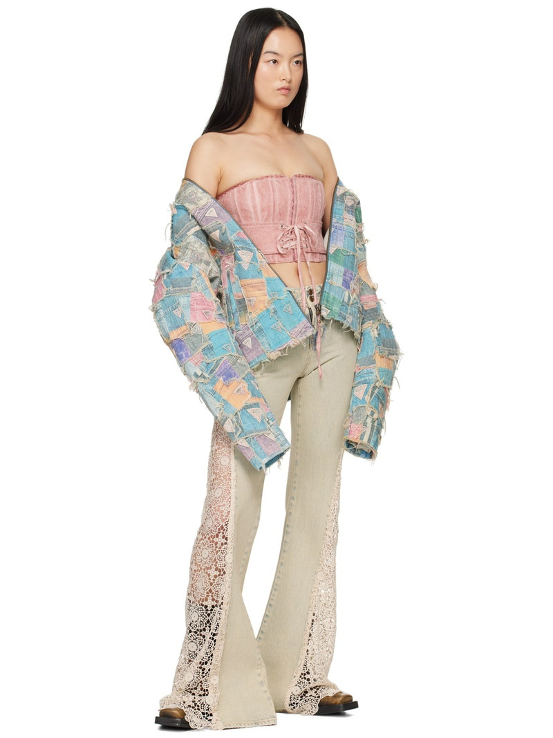 GUESS USA Pink Textured Corset outlook