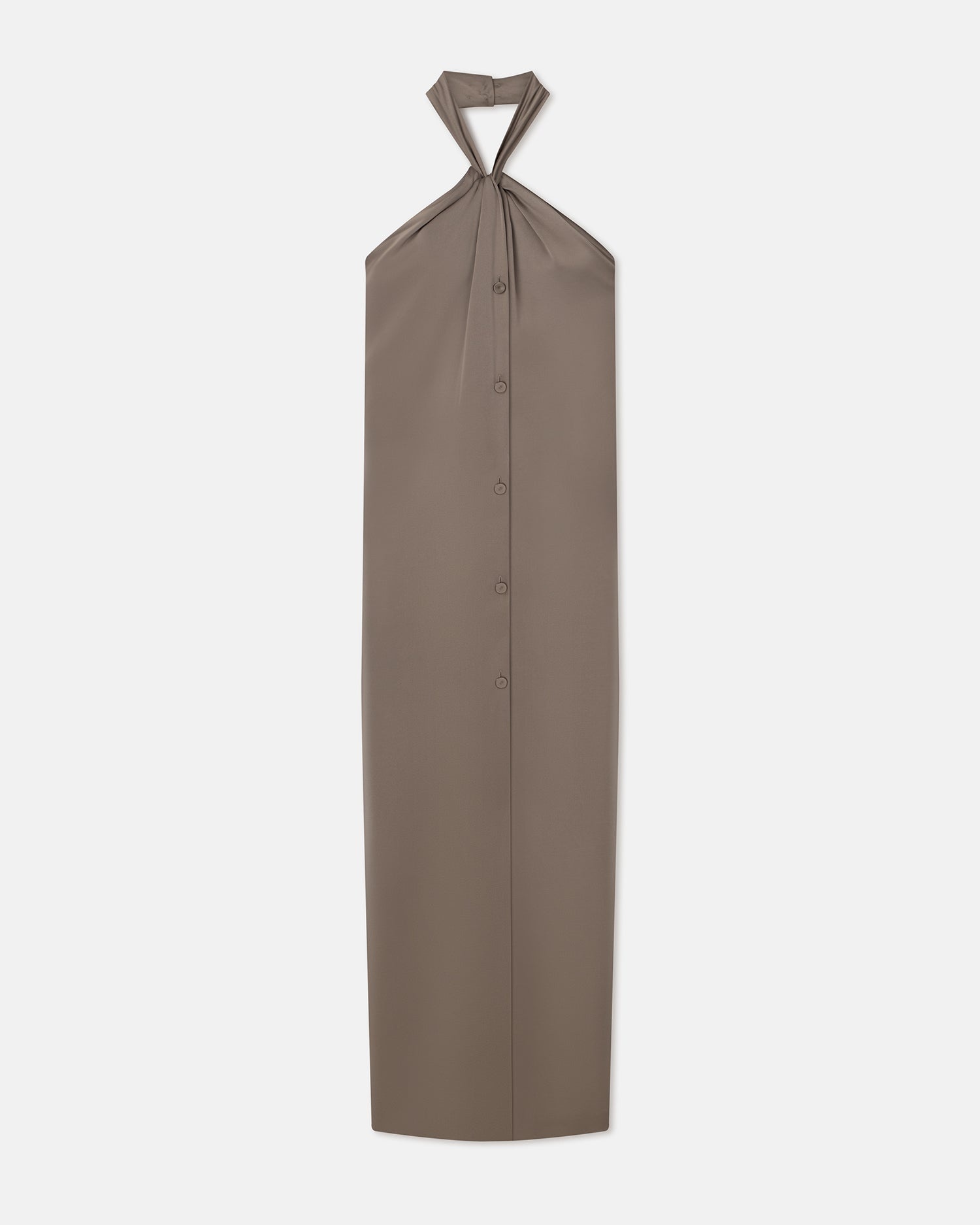 Slip Satin Halterneck Dress - 4