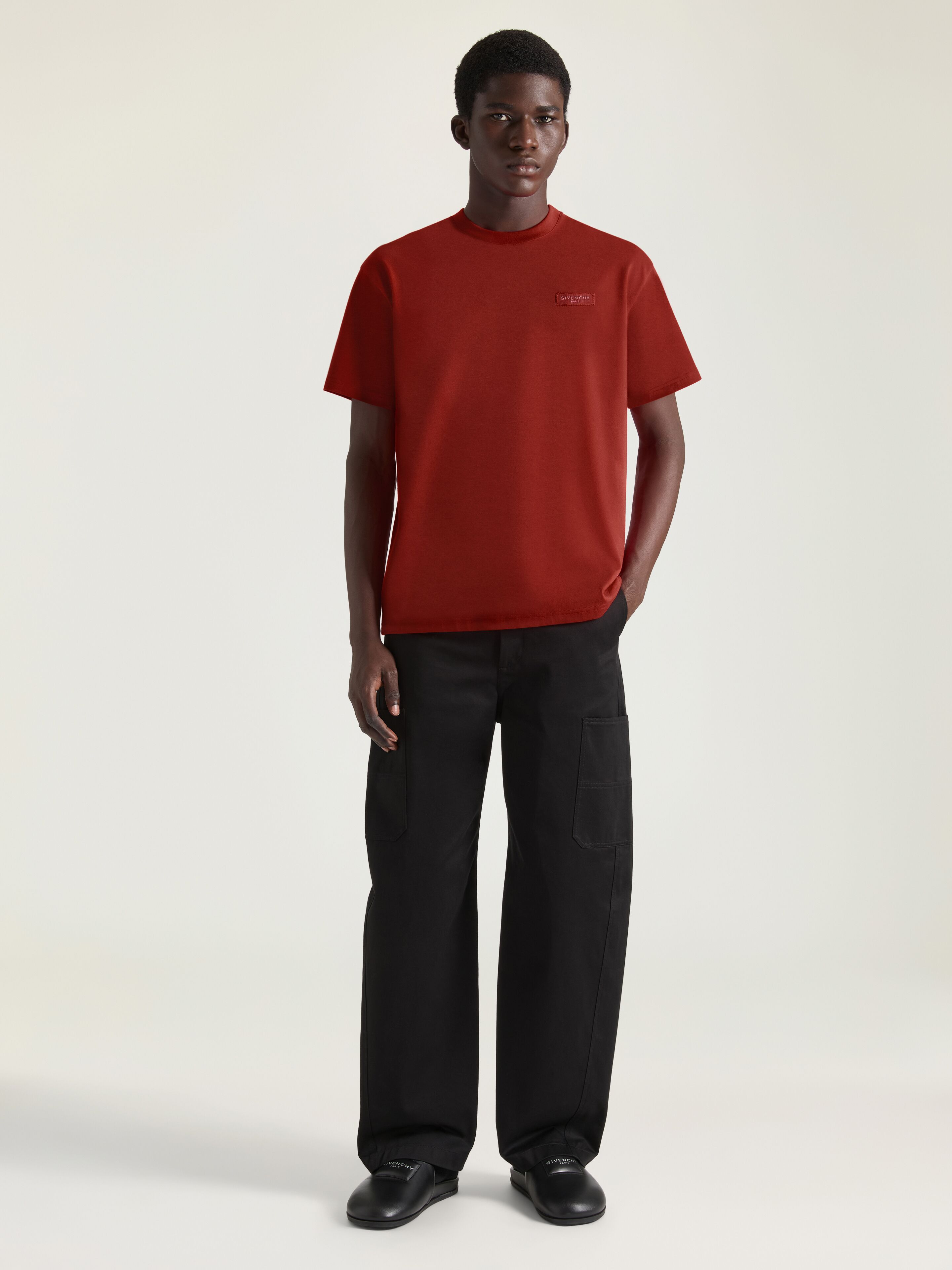 T-SHIRT IN COTTON WITH GIVENCHY PARIS GROS GRAIN - 2