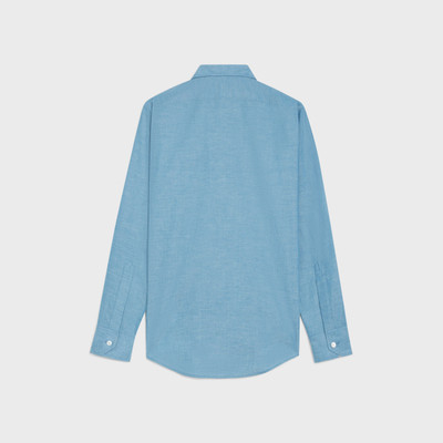 CELINE loose carnaby shirt in chambray cotton outlook