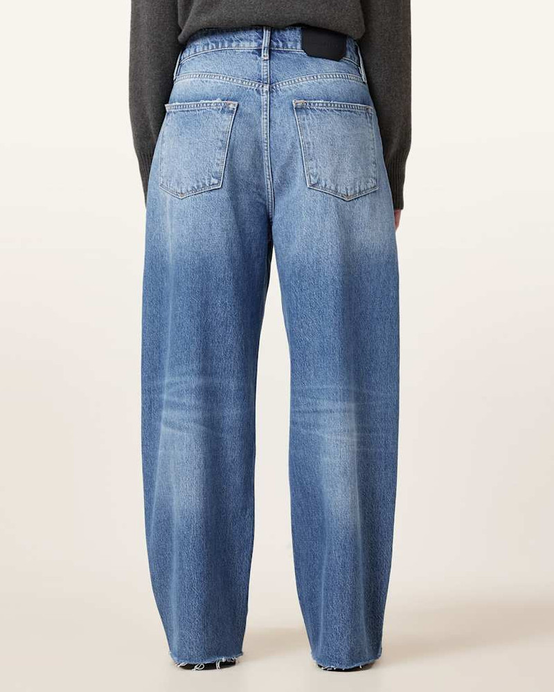 AKI CROSSOVER WIDE LEG DENIM JEANS 8