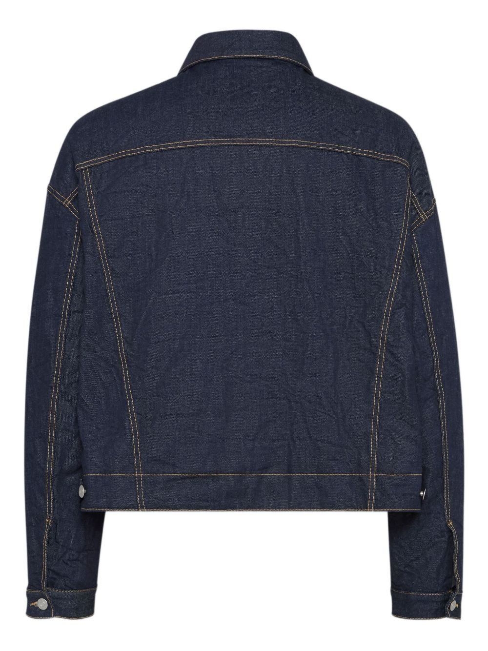 logo-embroidered denim jacket - 2