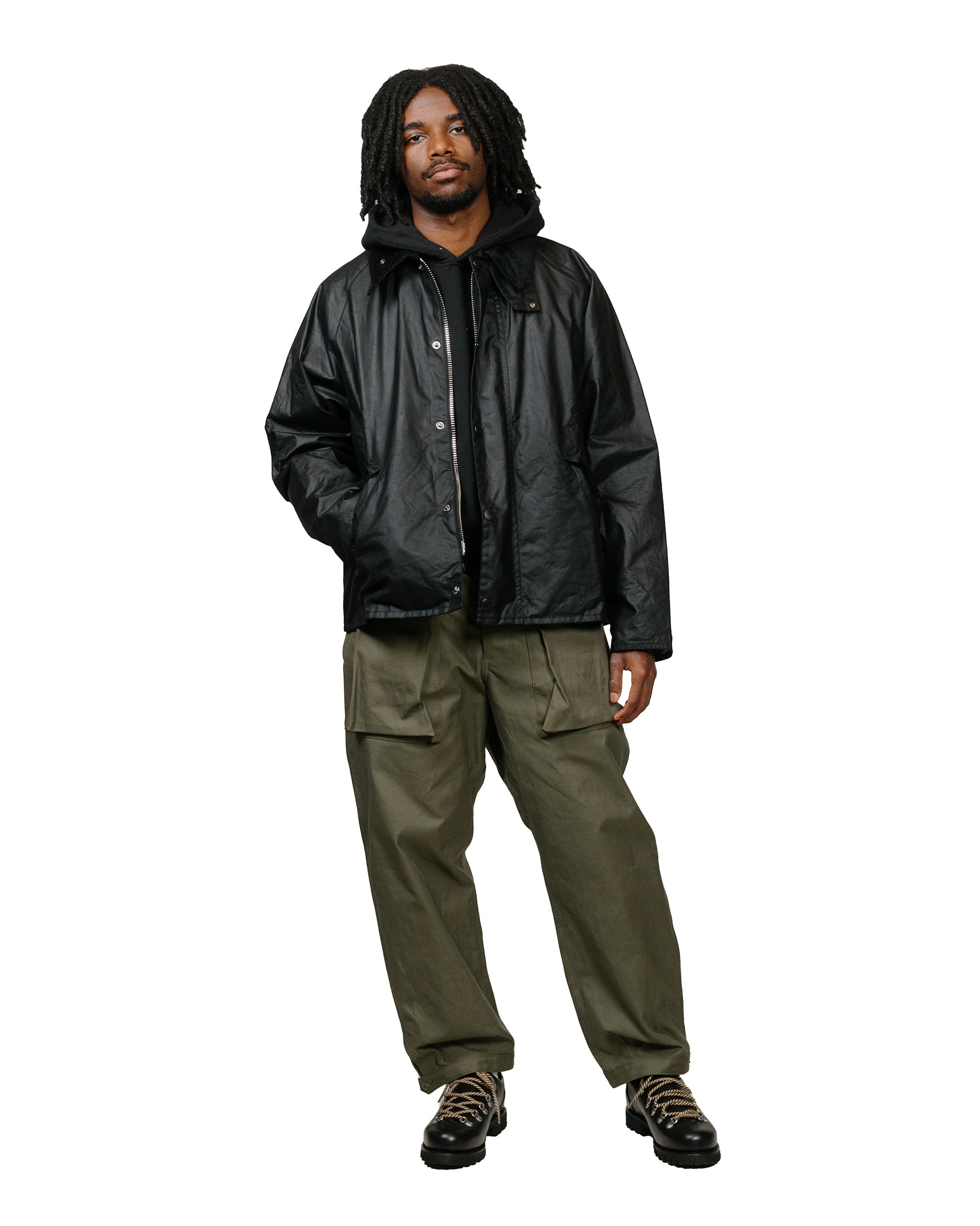 Transport Wax Jacket Black - 4