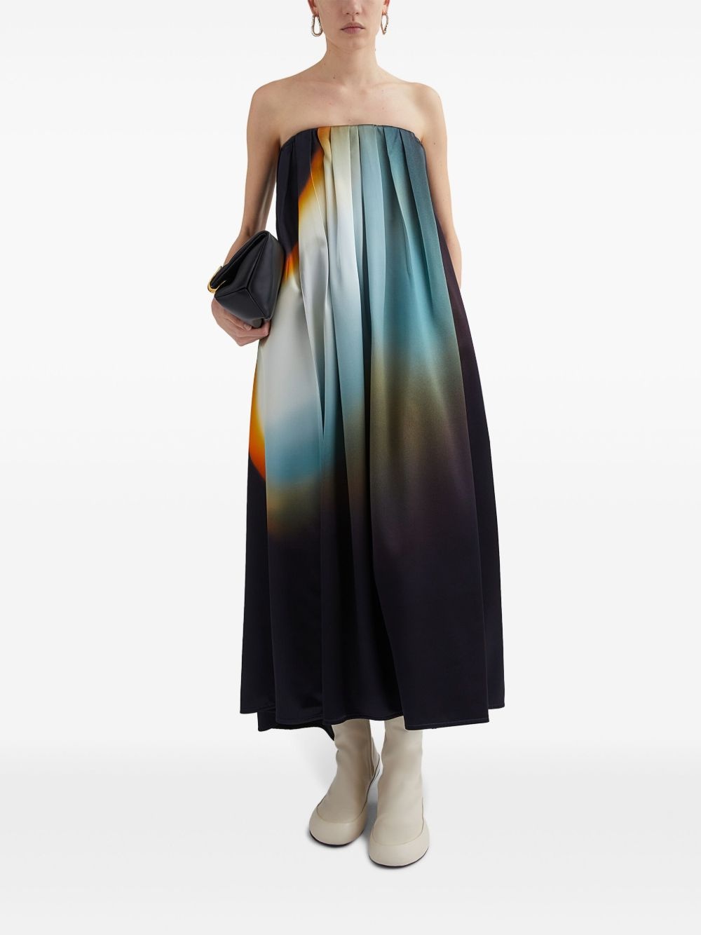 pleated midi dress - 2