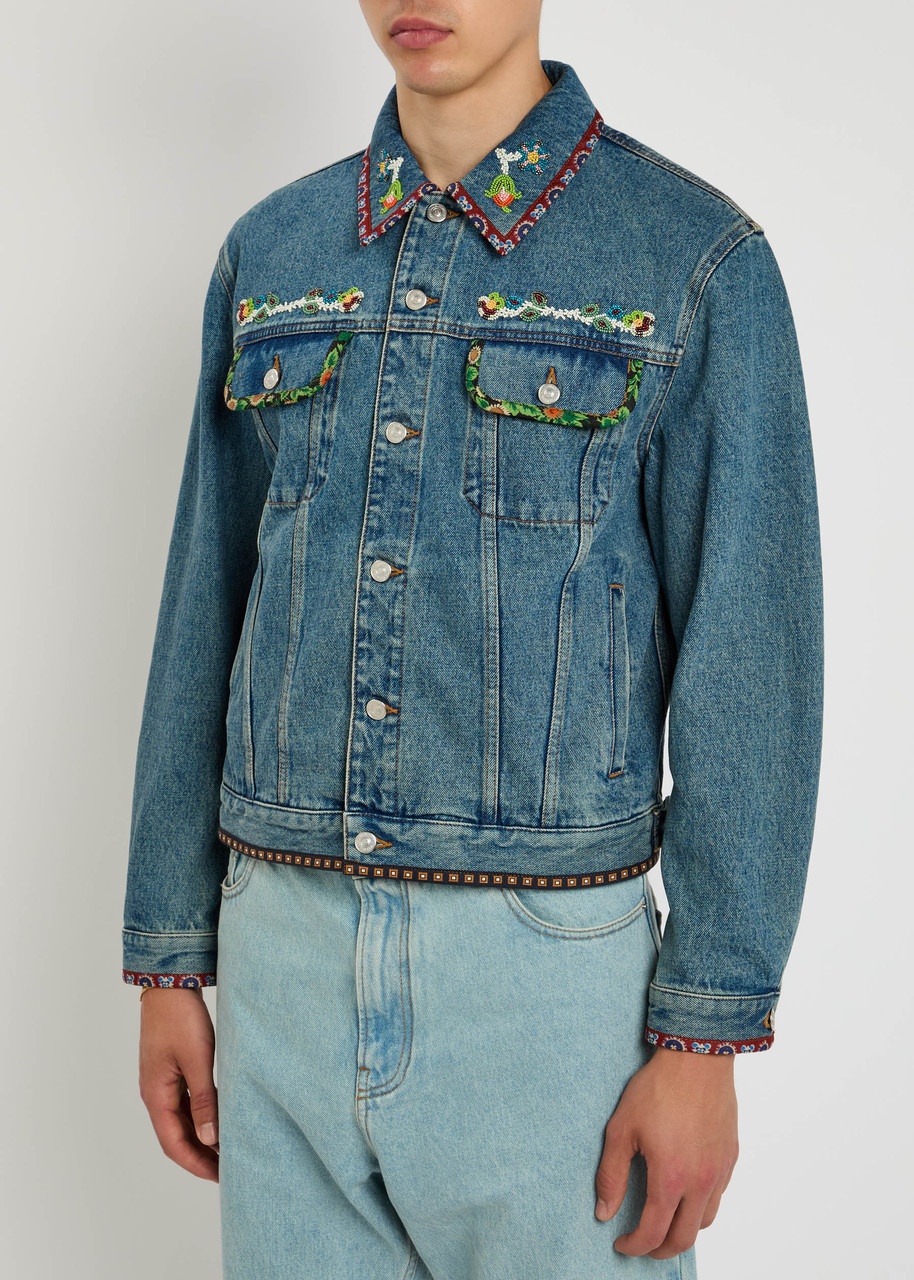 Valentino Garavani Beaded Denim Jacket - 2
