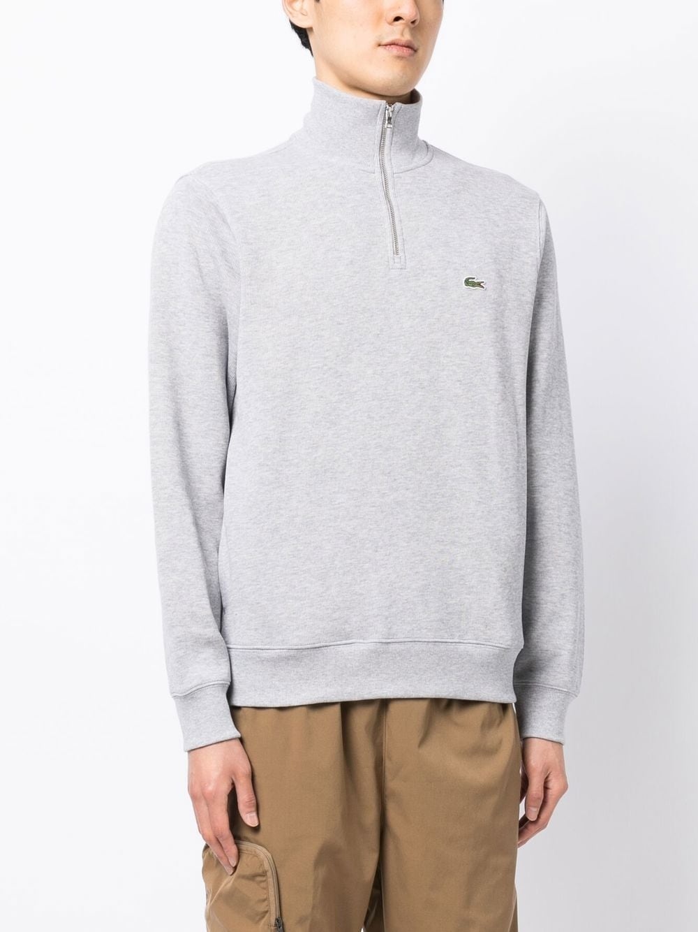 high-neck fine-ribbed jumper - 3