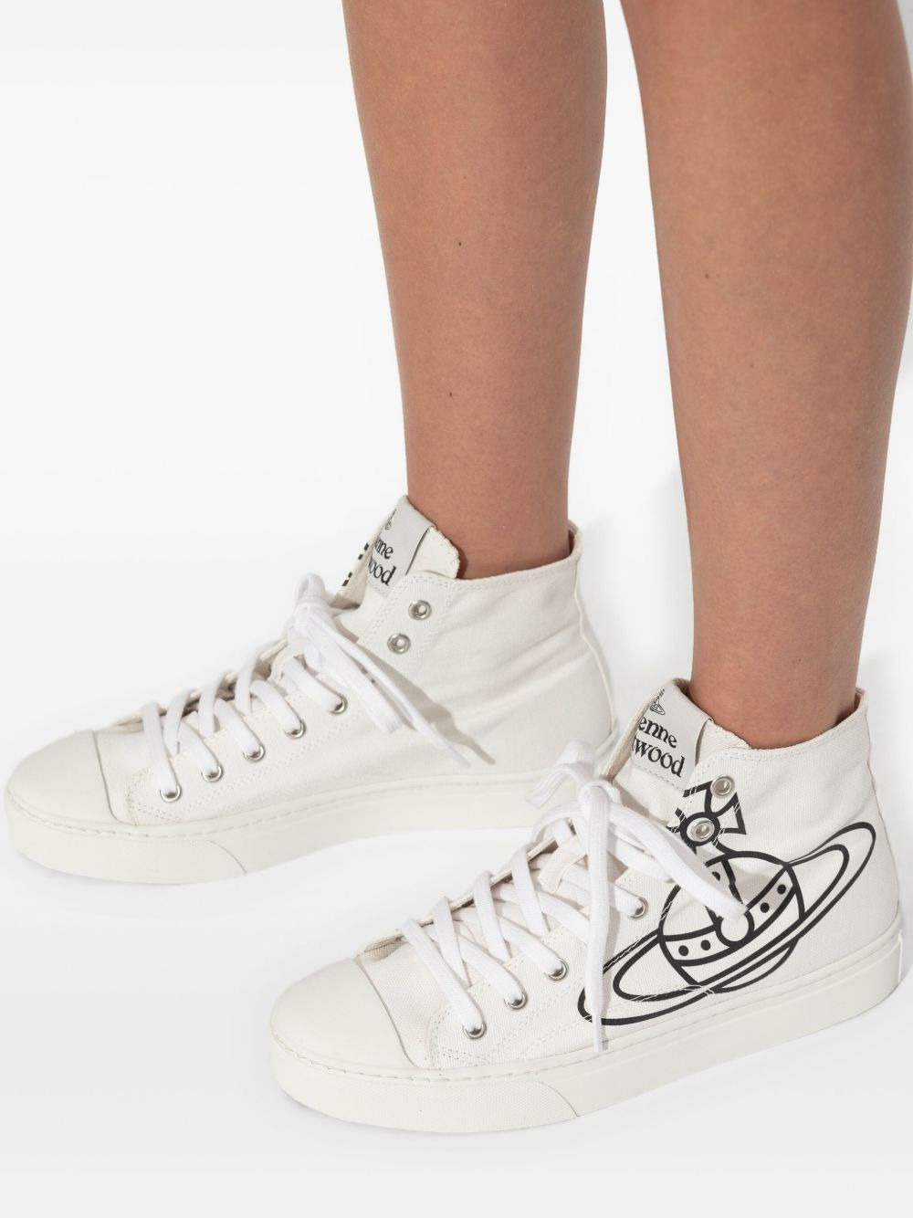 orb-logo high-top pumps - 4