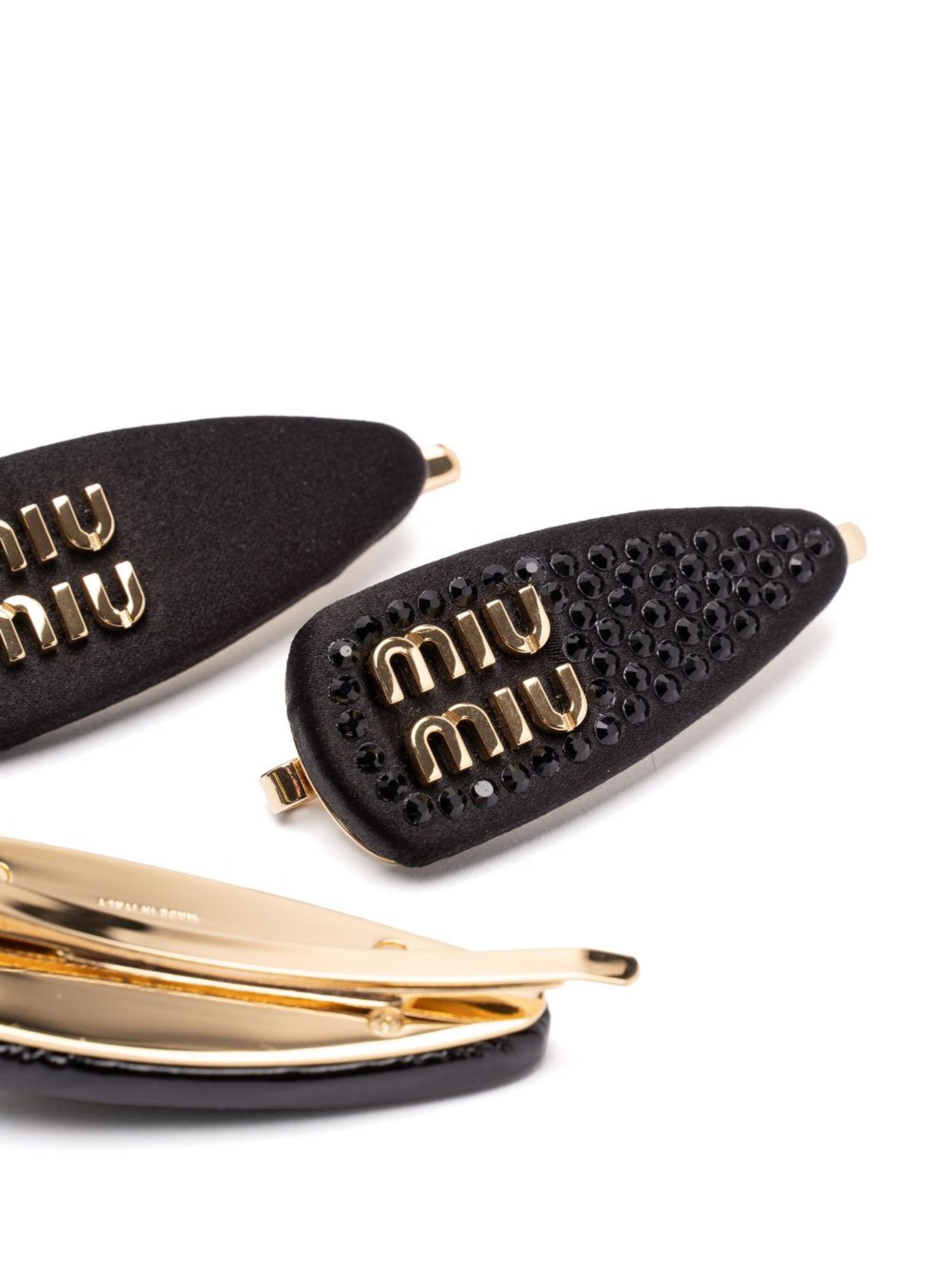 logo-lettering hair clip (set of three) - 2