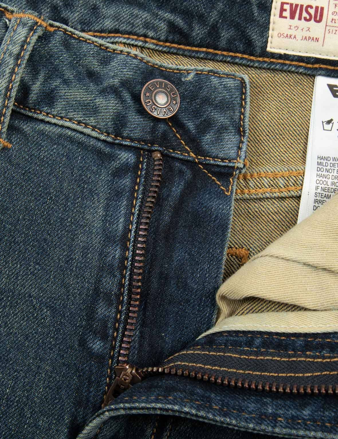 WASHED STUDS EMBELLISHED LOGO FLARE FASHION FIT JEANS - 3