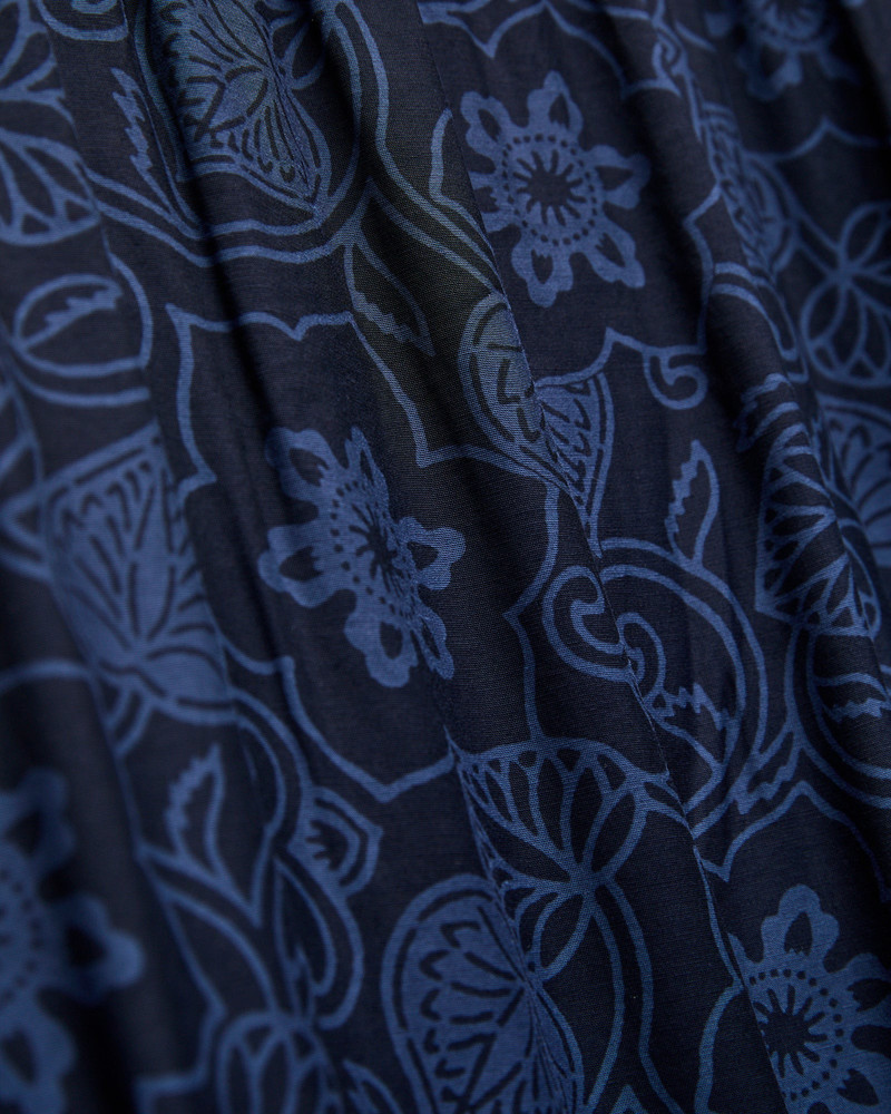 Blue Blue Japan "Tessenka" Bassen Aloha Shirt in Dark Navy outlook