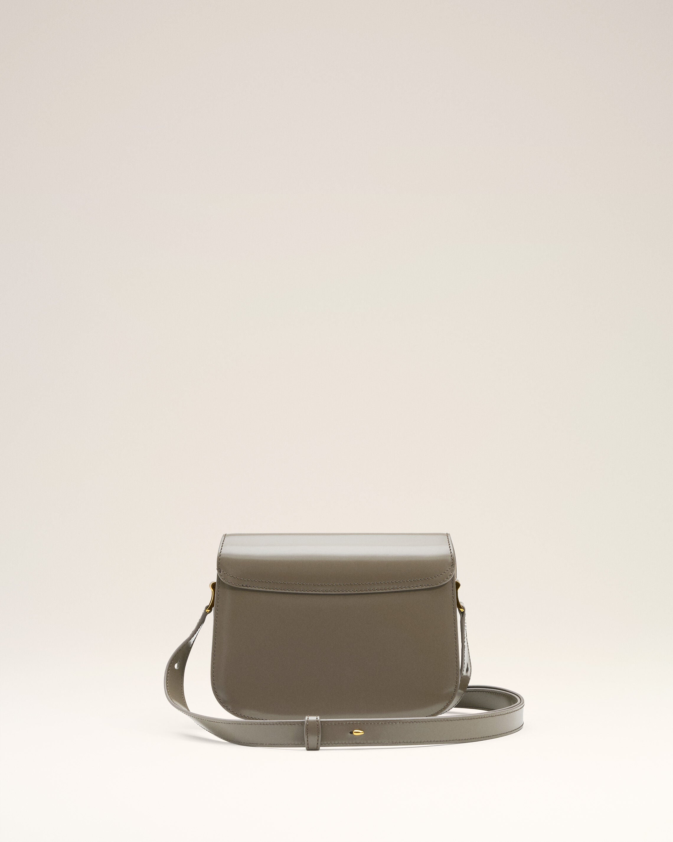 GREY GLAZED LEATHER PARIS PARIS BAG - 4