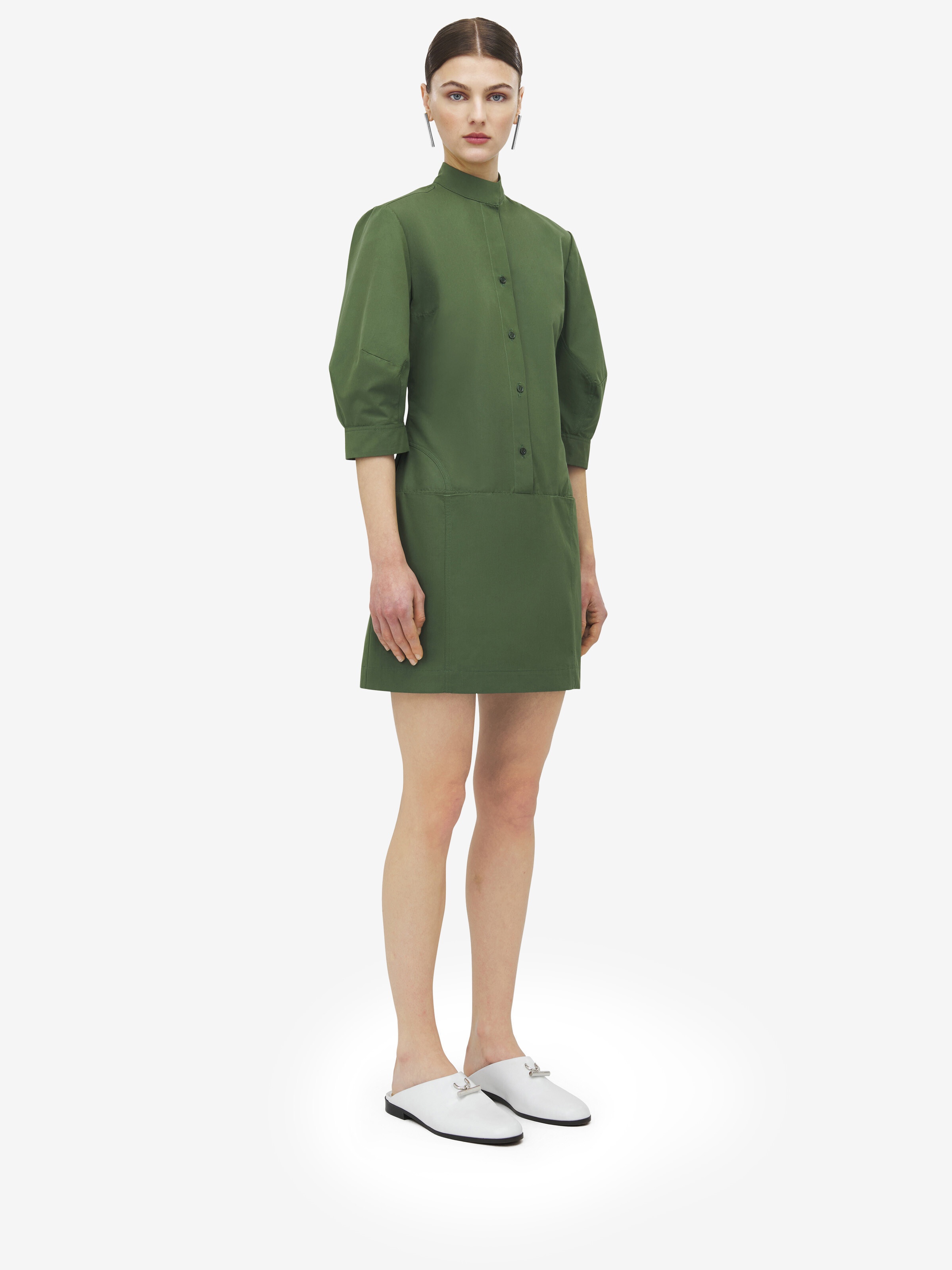 Cotton Poplin Mini Dress - 3