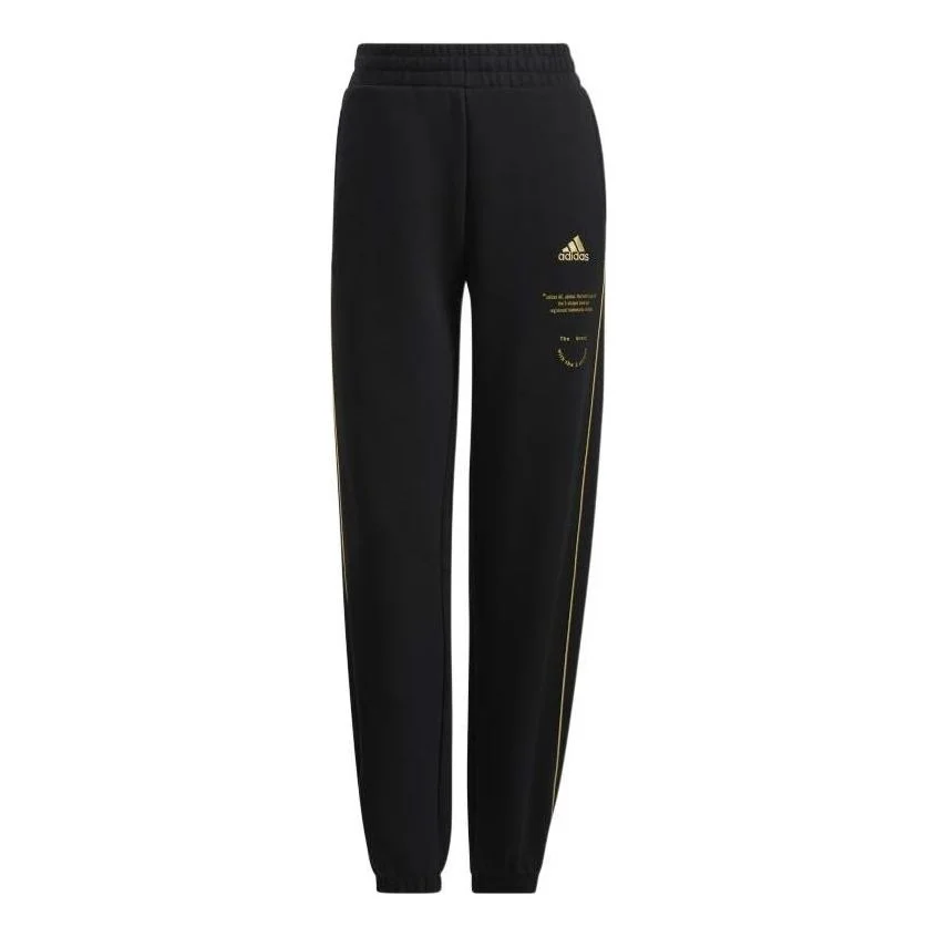 (WMNS) adidas Adi Logo Pants 'Black' HG1829 - 1