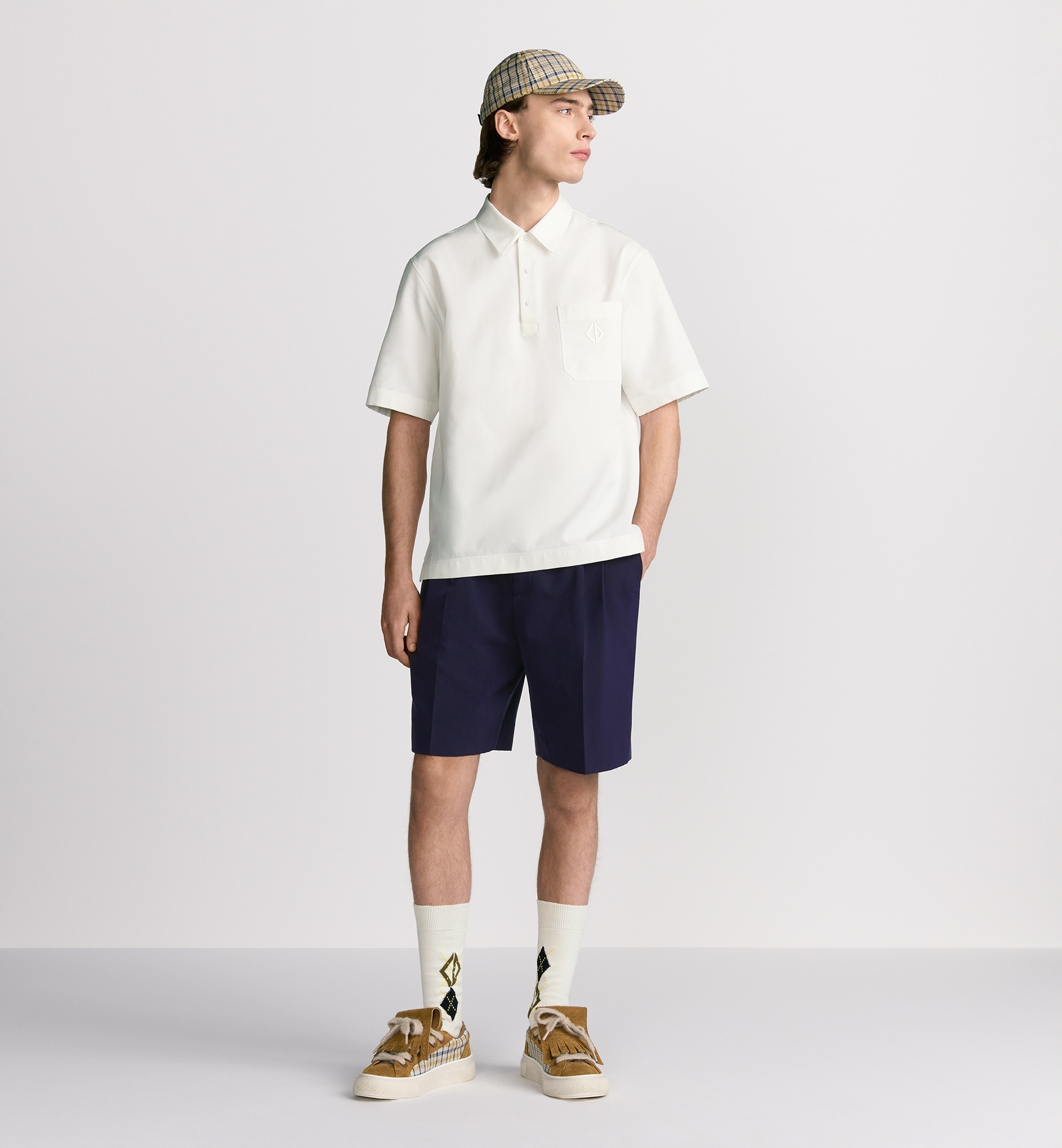 Polo Shirt with CD Diamond Embroidery - 3