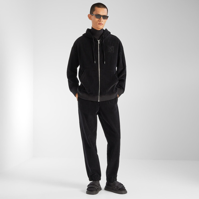 FENDI Pants Black velvet pants outlook