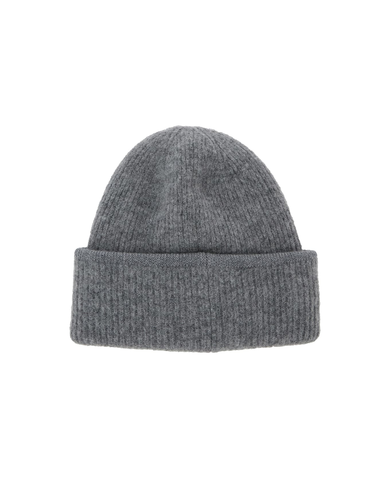 Grey 'le Bonnet Gros Grain' With Logo Patch On The Brim In Cashmere And Wool Man - 2