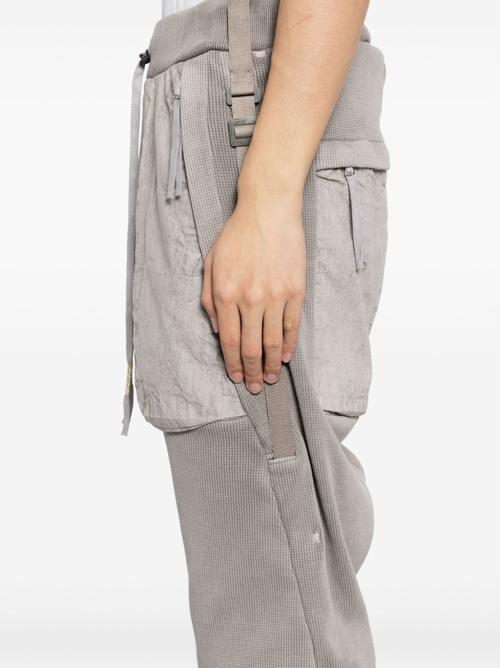 drawstring drop-crotch trousers - 5