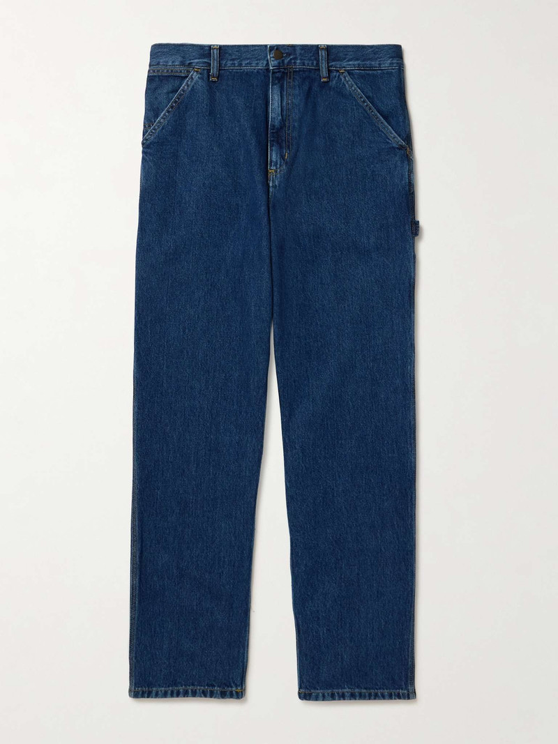Single Knee Straight-Leg Jeans - 1