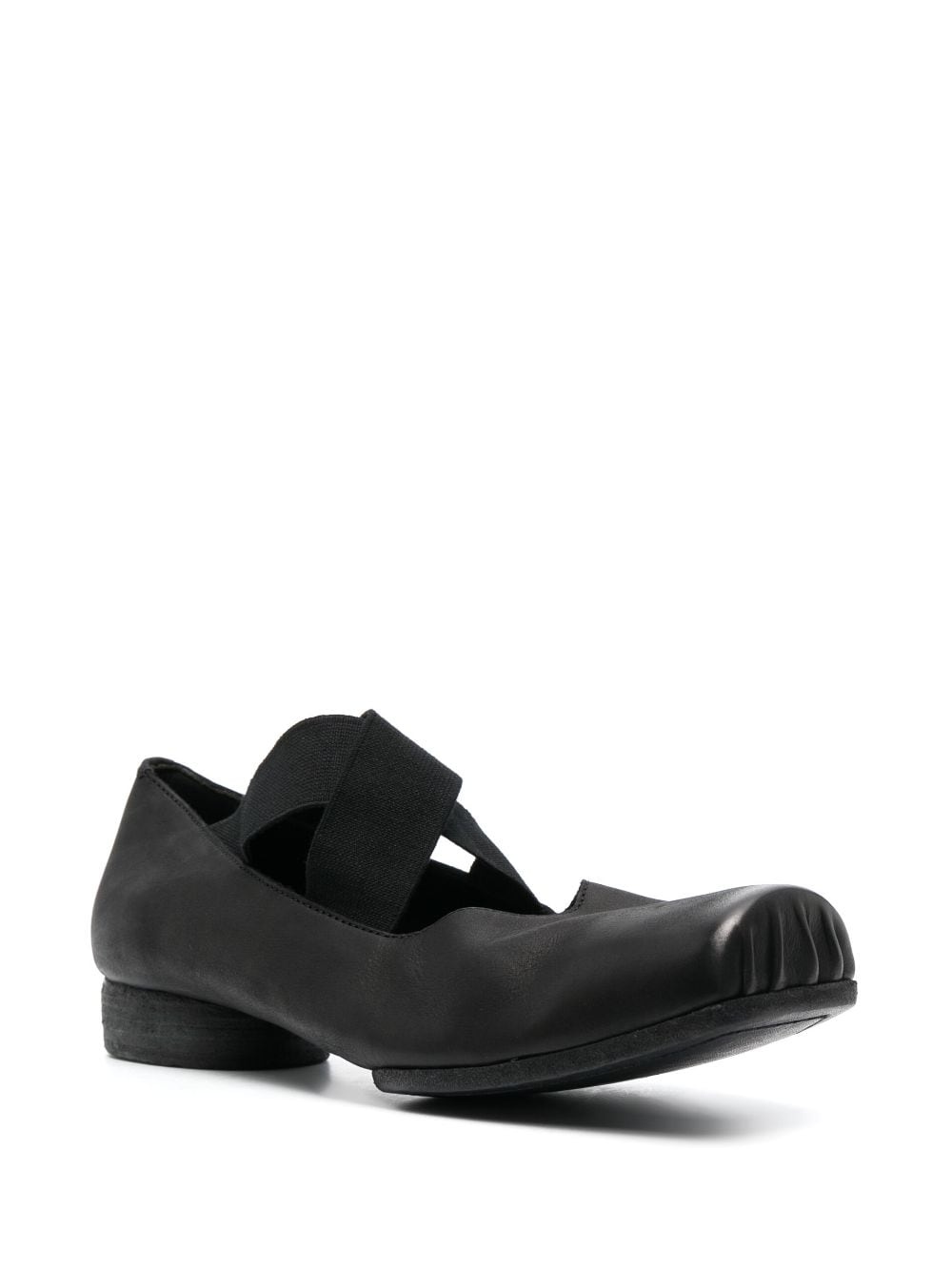 square-toe 23mm leather ballerina shoes - 2