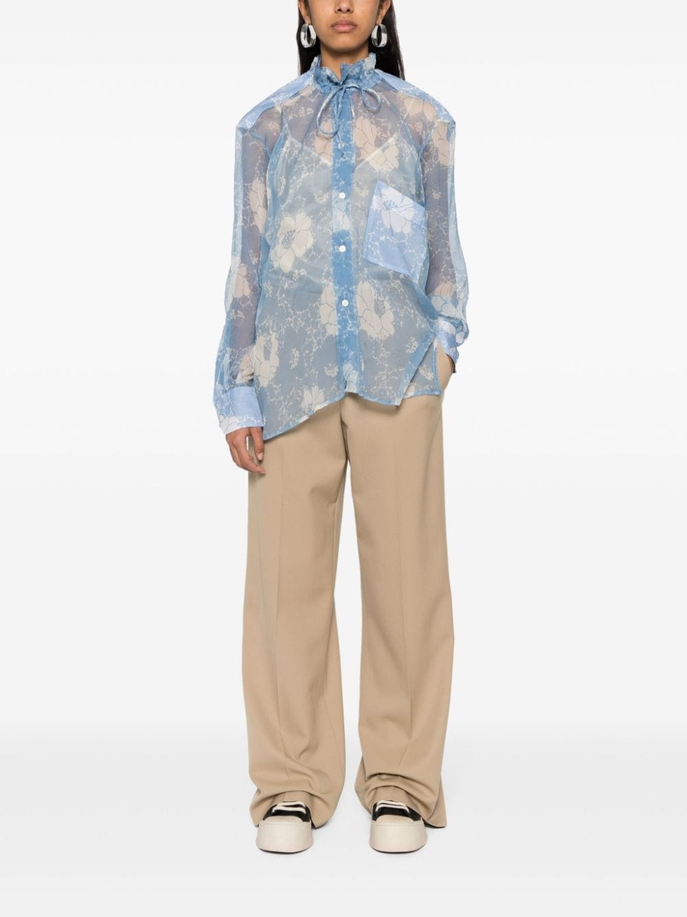 floral silk shirt - 2