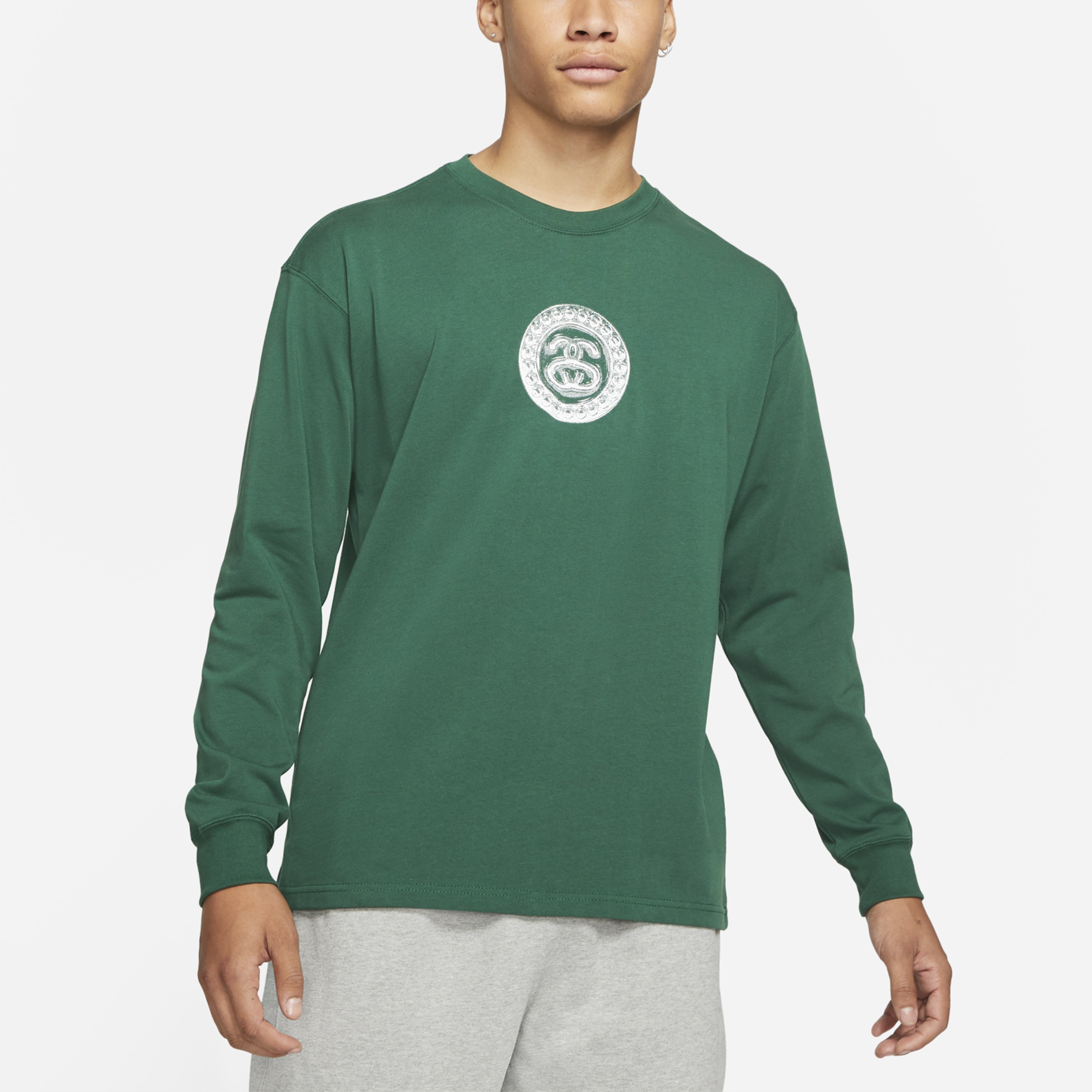 Stussy x Nike Crossover Printing Long Sleeves Unisex Green DD3345-341 - 3