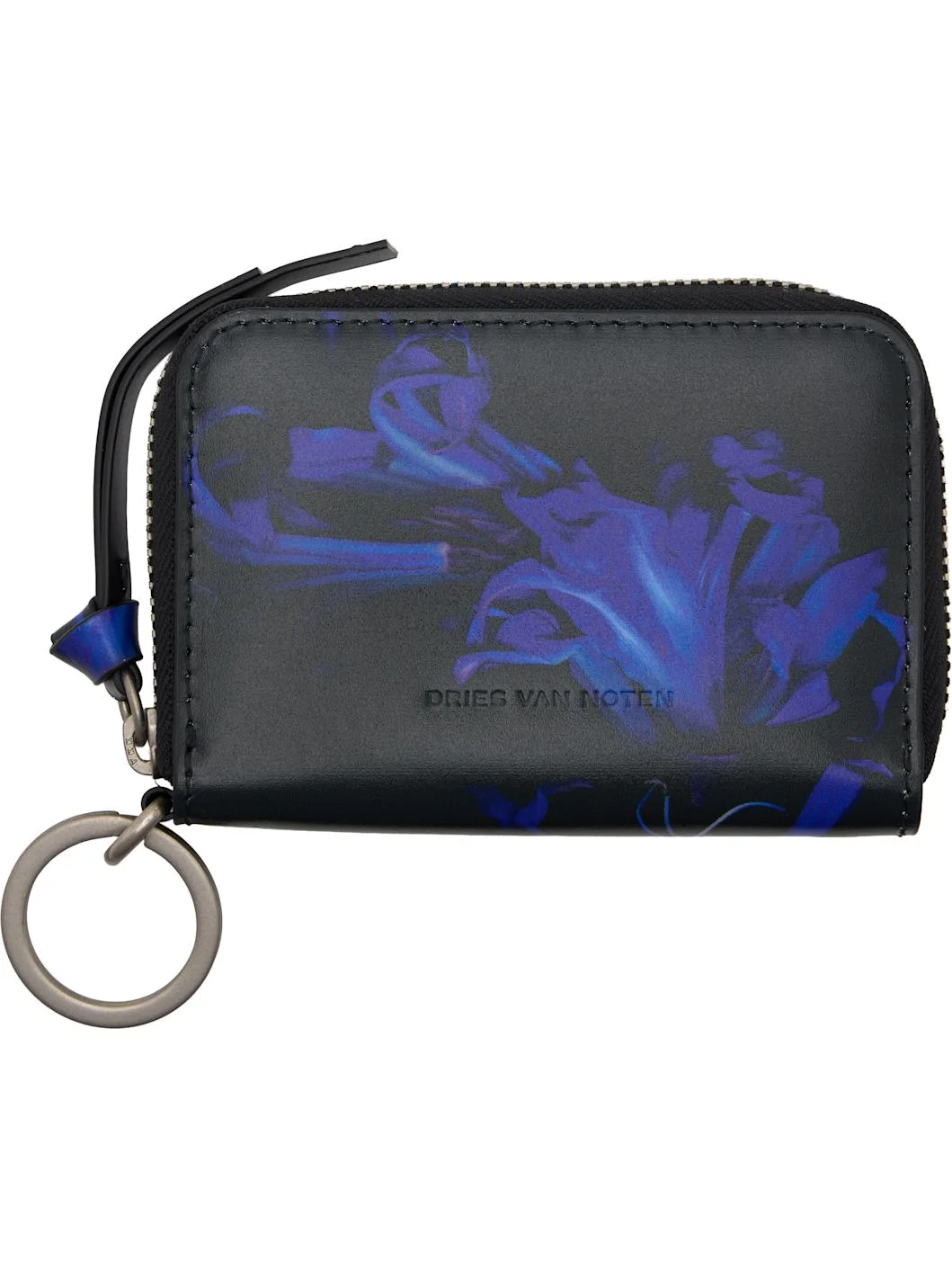 Black & Blue Leather Card Holder - 1