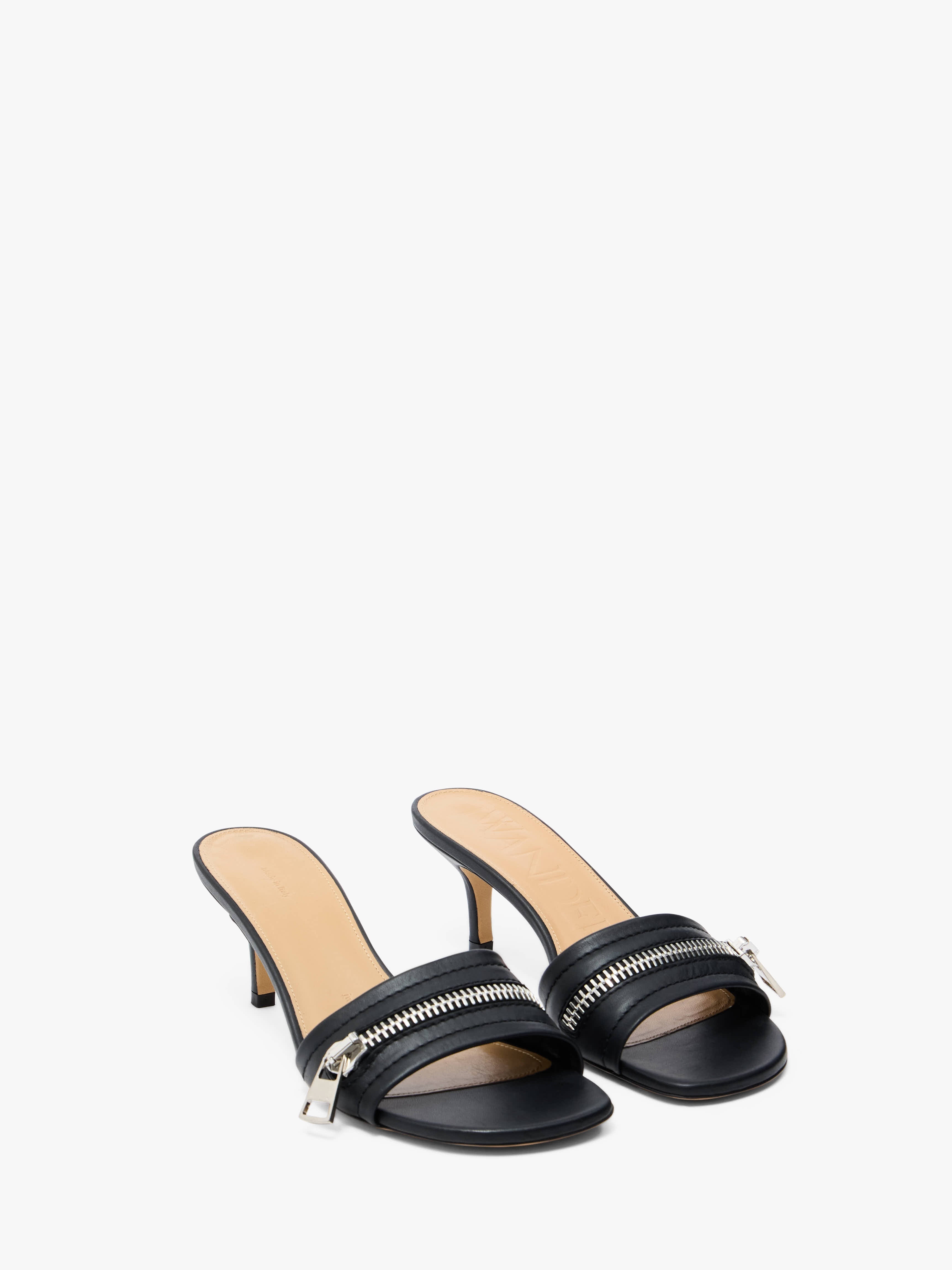LEATHER BIKER HEEL SANDAL - 2