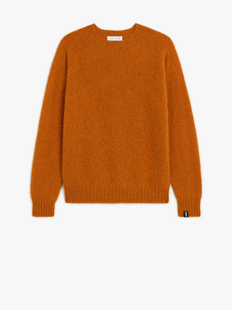 HUTCHINS BURNT ORANGE WOOL CREWNECK SWEATER 1